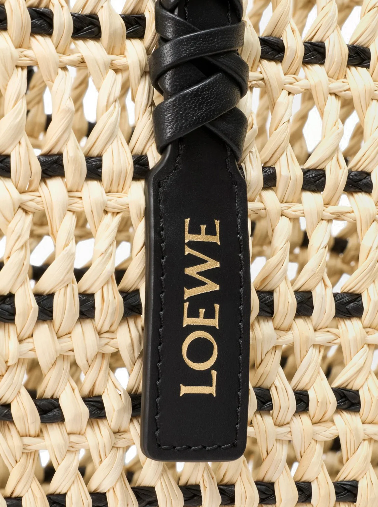LARGE BRAID BASKET BAG IN IRACA PALM AND CALFSKIN - Image 7