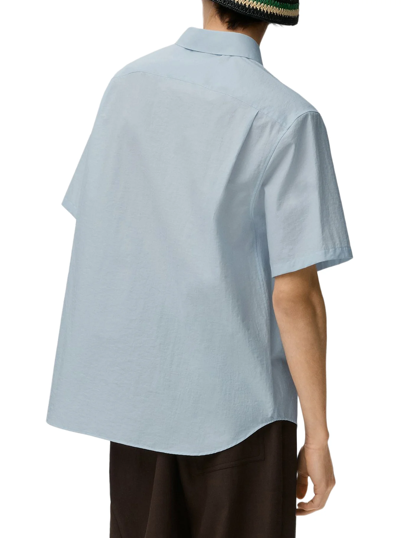 SHORT-SLEEVED TEXTURED POPLIN SHIRT - Image 4