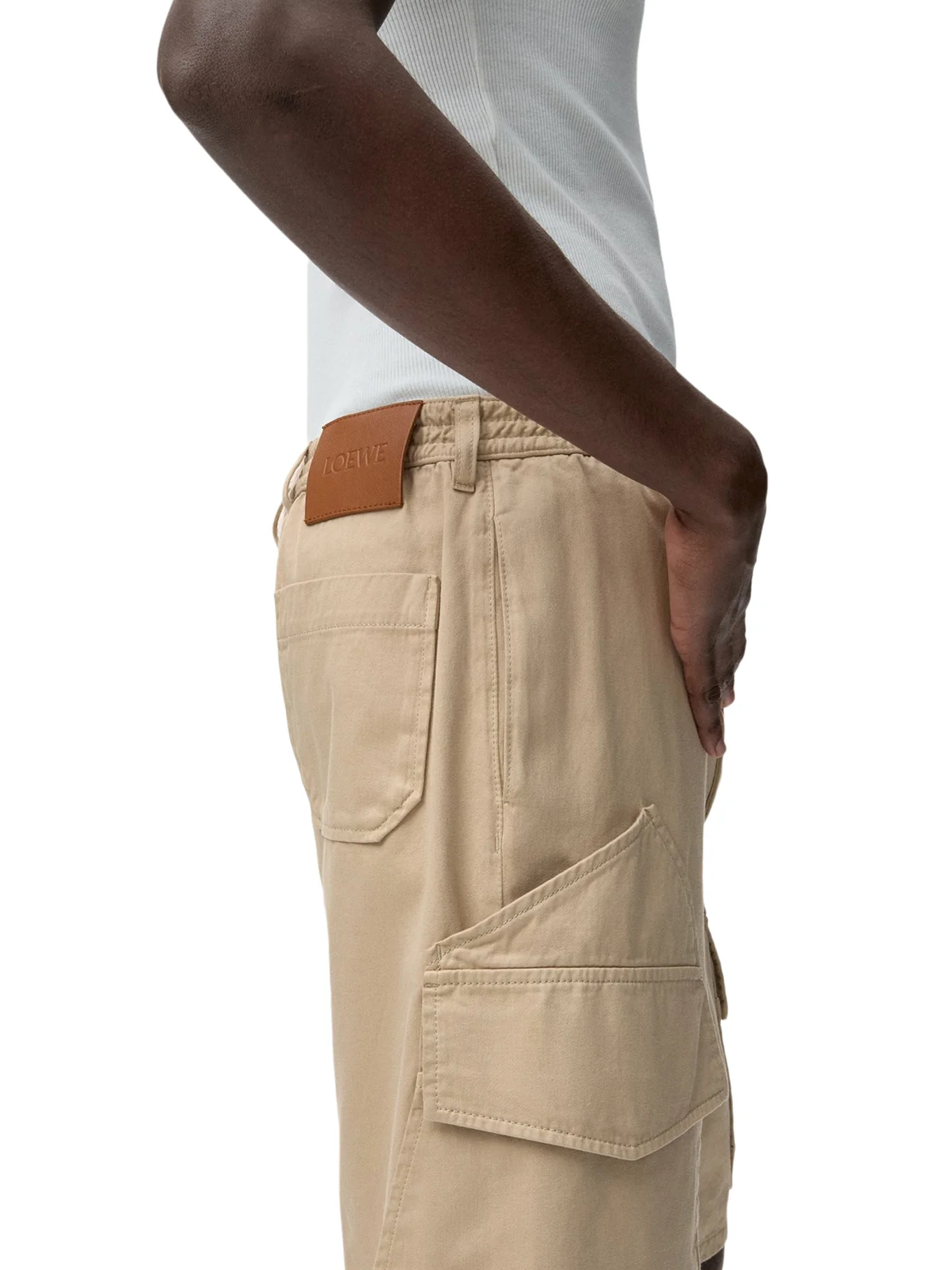 SHORTS IN LIGHT WASHED COTTON SATIN - Image 5