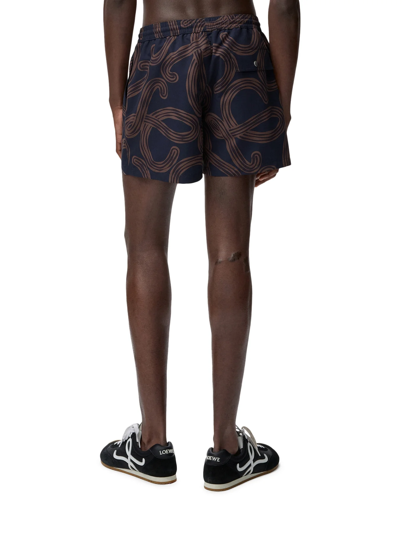 SWIMSUIT IN TECHNICAL FABRIC WITH ALL-OVER ANAGRAM PRINT - Image 4