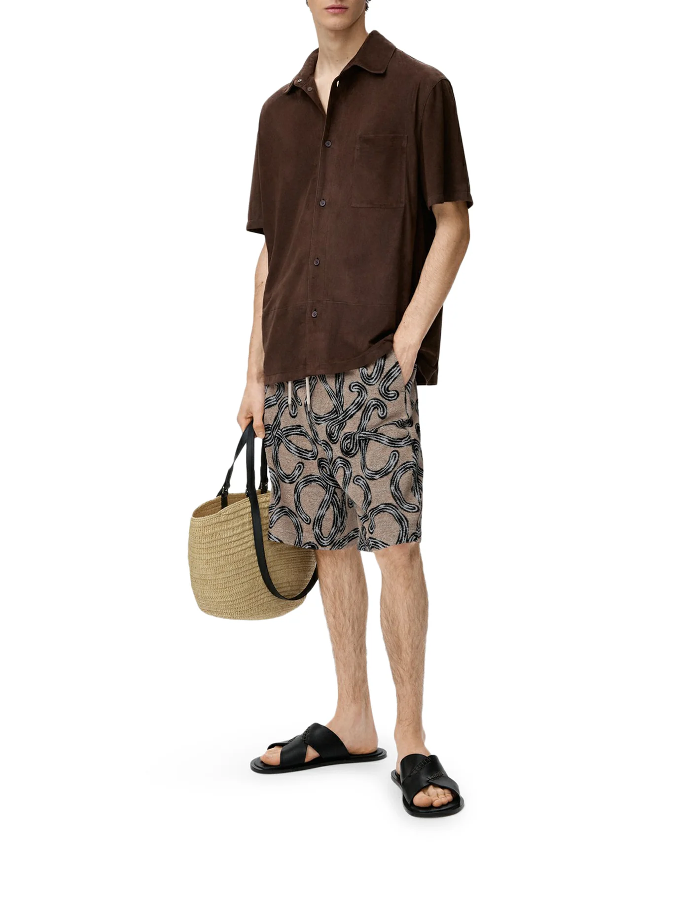 TERRY SHORTS WITH ALL-OVER ANAGRAM - Image 2