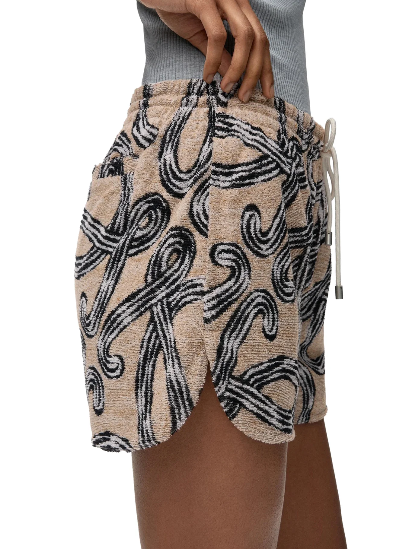 TERRY SHORTS WITH ALL-OVER ANAGRAM - Image 5