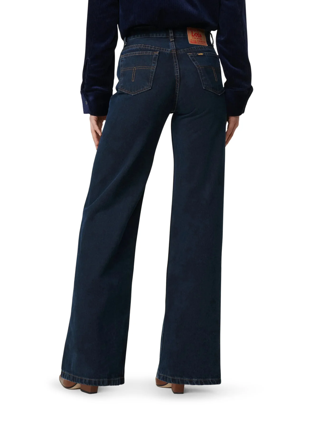 LINDSAY PALAZZO JEANS IN DENIM - Image 4