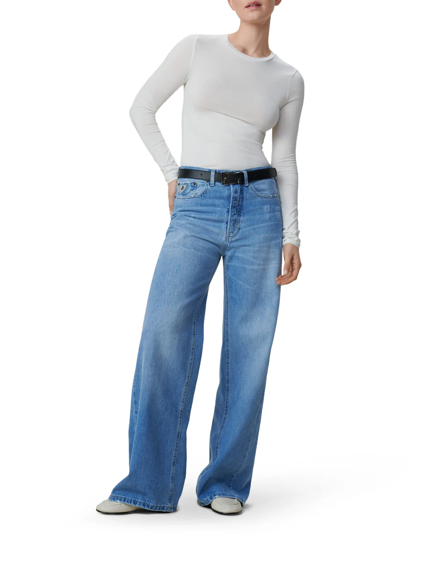 SKATER LOOSE WIDE LEG JEANS - Image 2