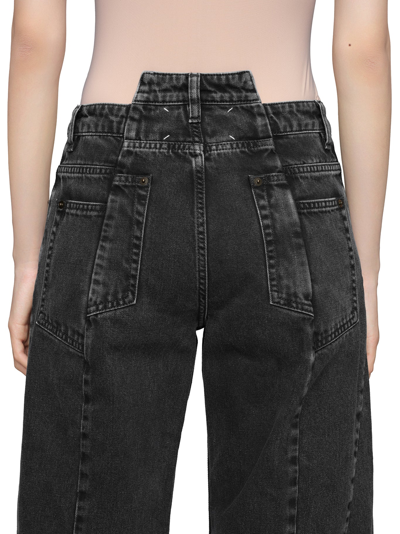 ASYMMETRIC 5-POCKET DENIM JEANS - Image 5