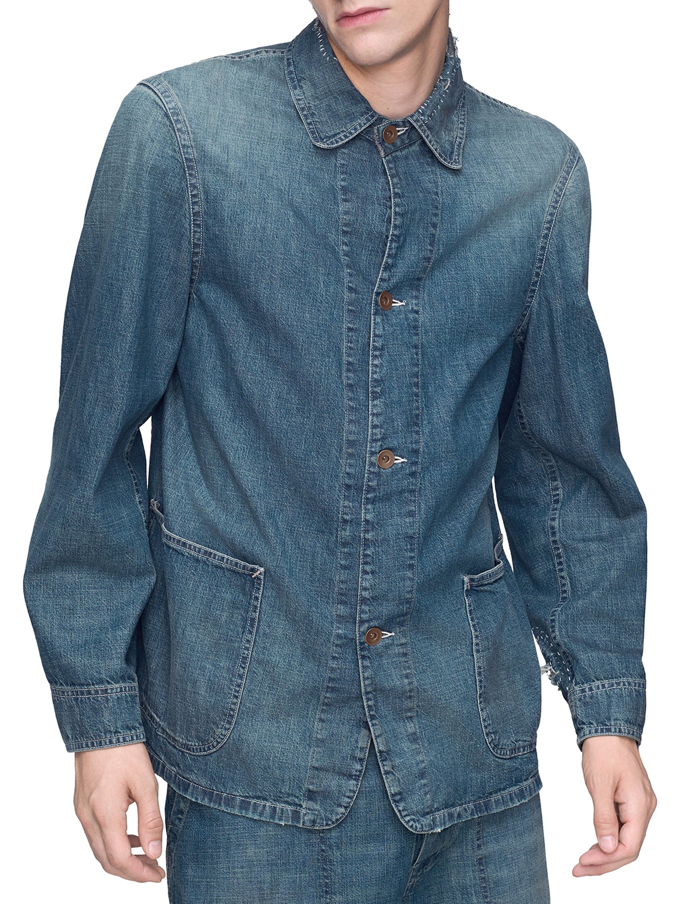 DENIM CABAN JACKET - Image 3