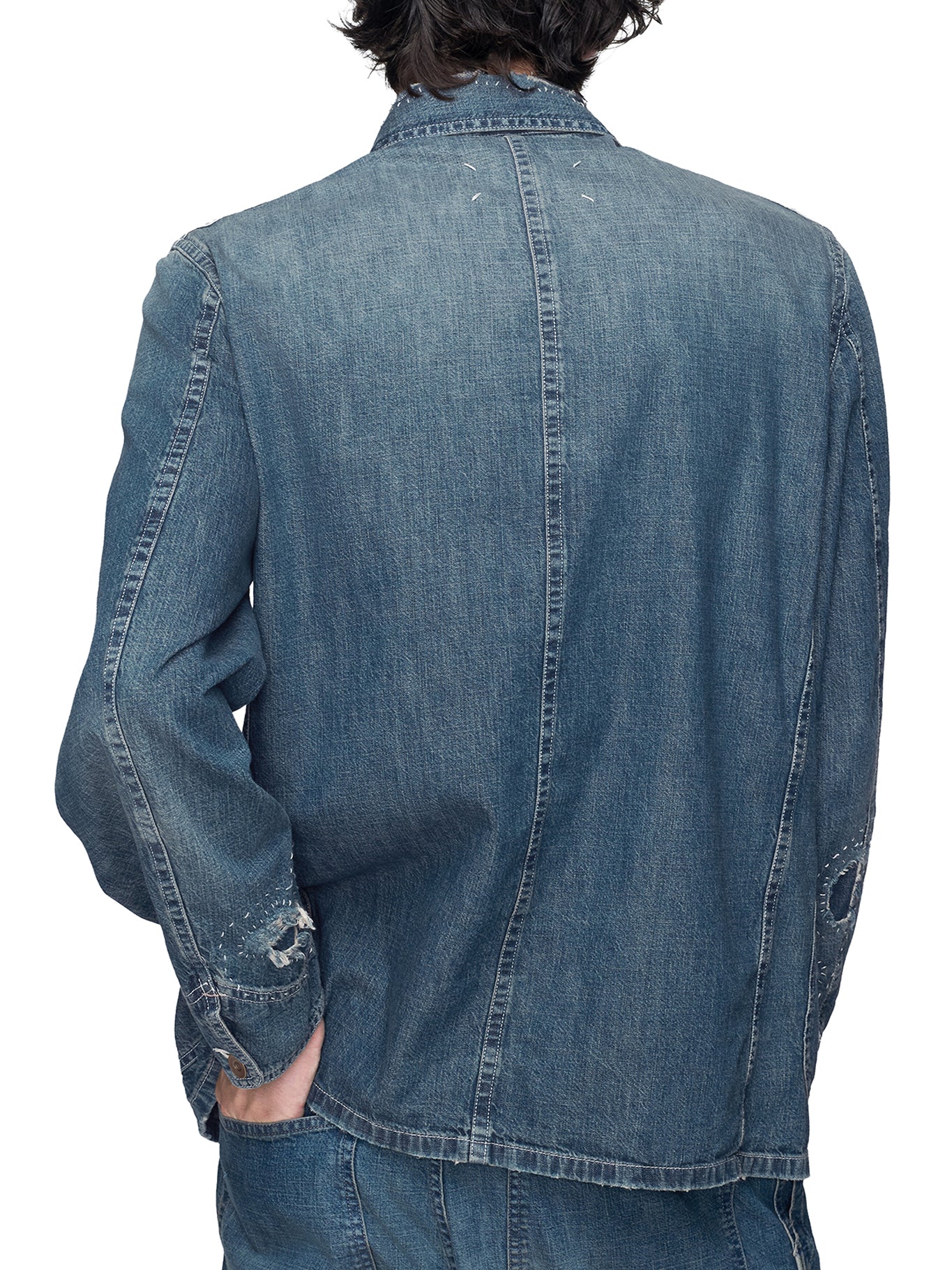 DENIM CABAN JACKET - Image 4