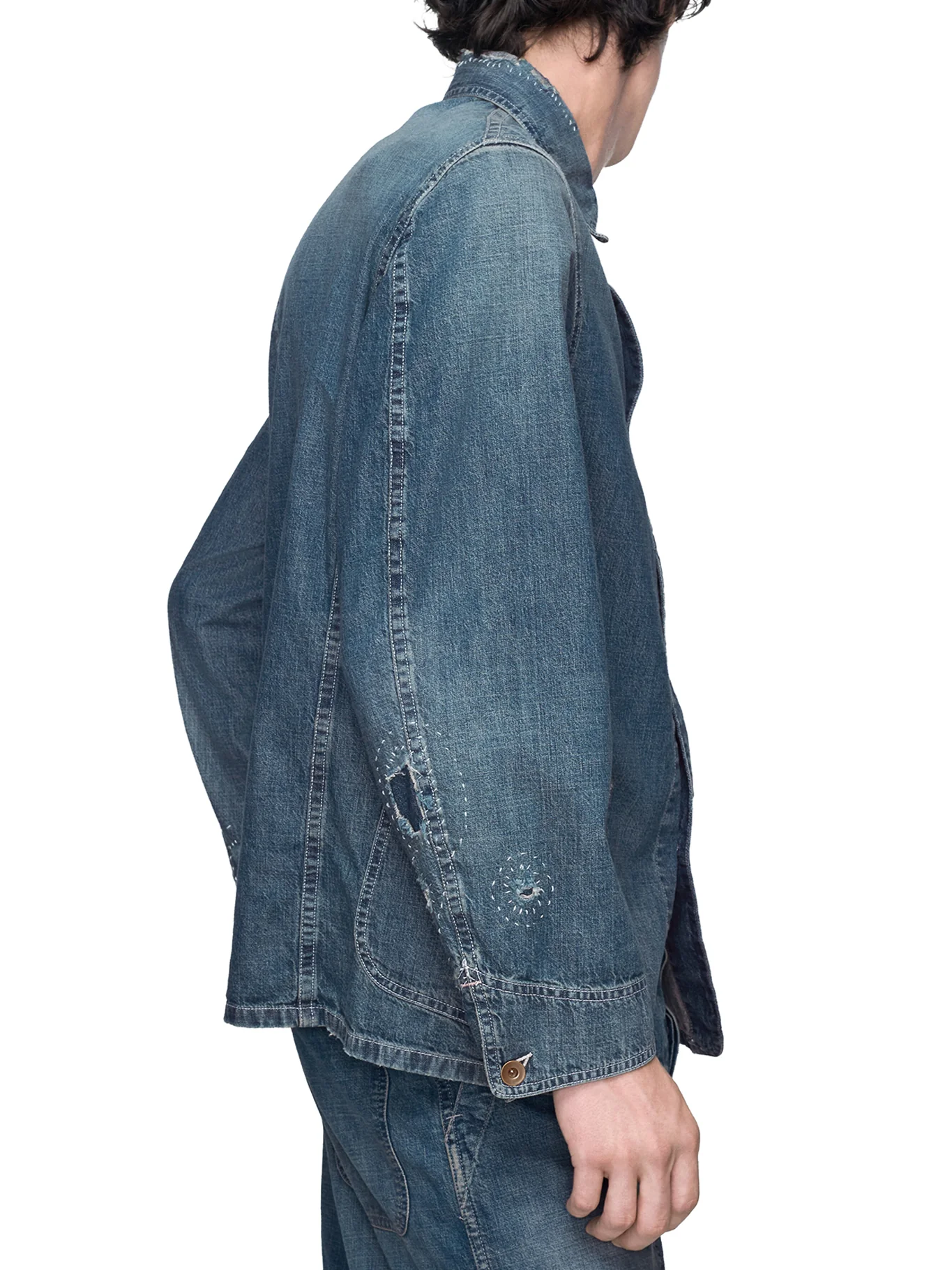 DENIM CABAN JACKET - Image 5