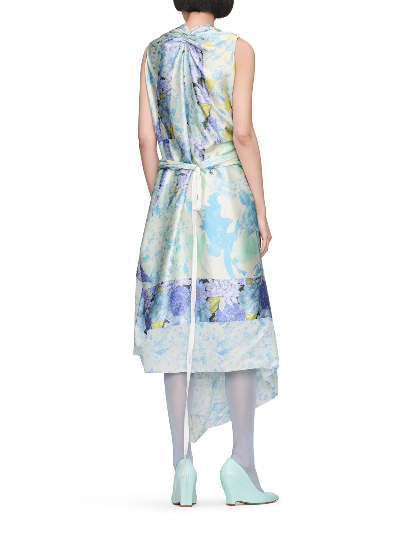 FLORAL SILK WRAP DRESS - Image 3