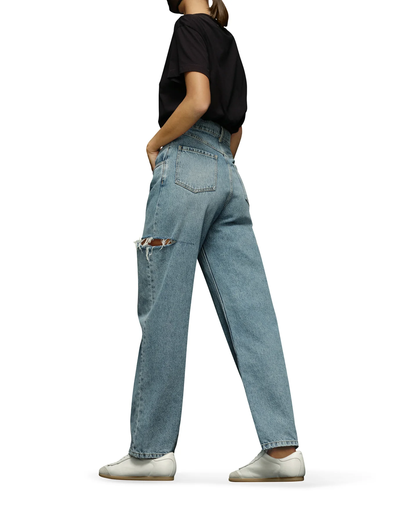 DENIM JEANS WITH SIDE RIPS - Image 4