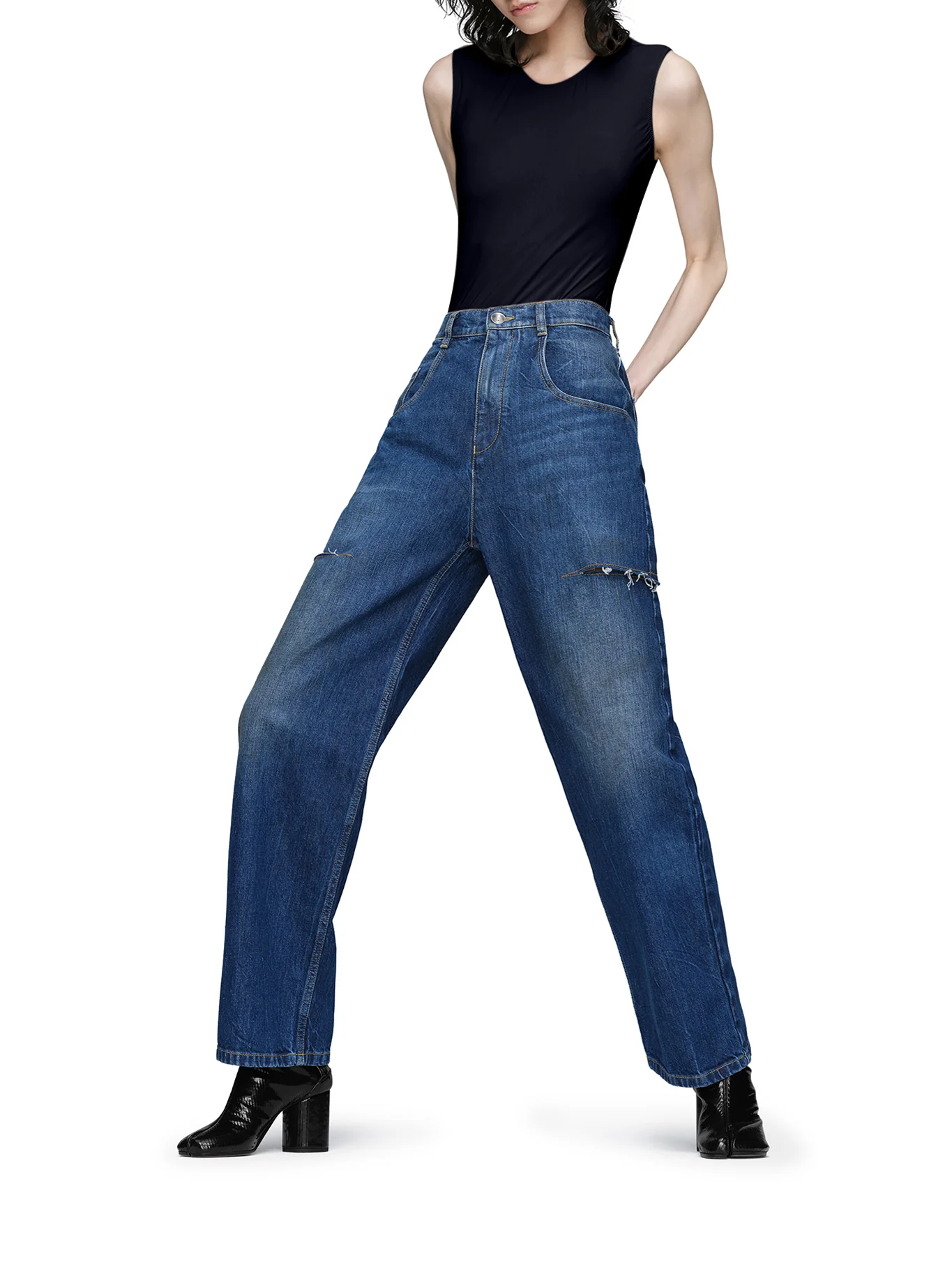 SLEEVELESS BODYSUIT IN TECHNICAL JERSEY - Image 2