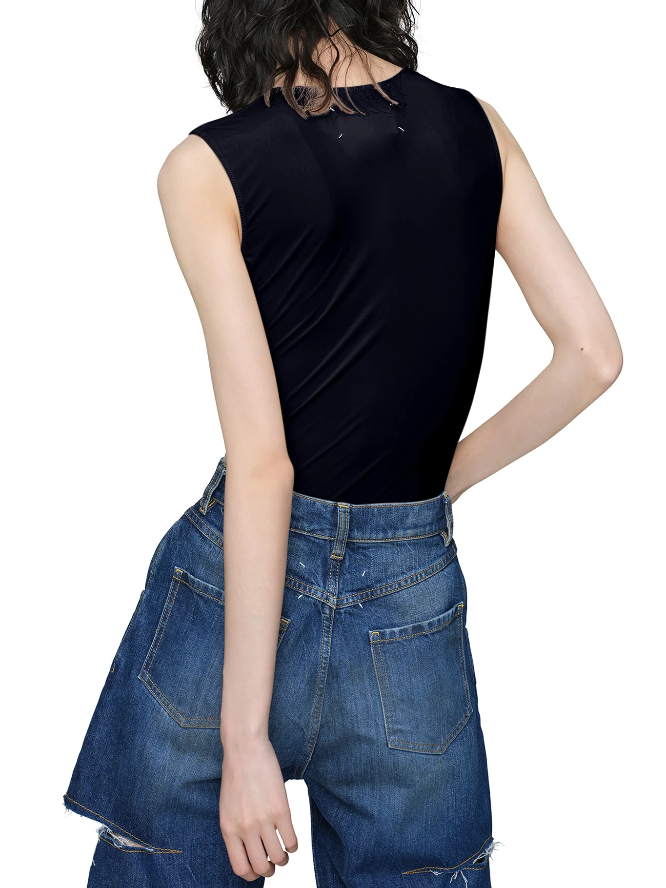 SLEEVELESS BODYSUIT IN TECHNICAL JERSEY - Image 4