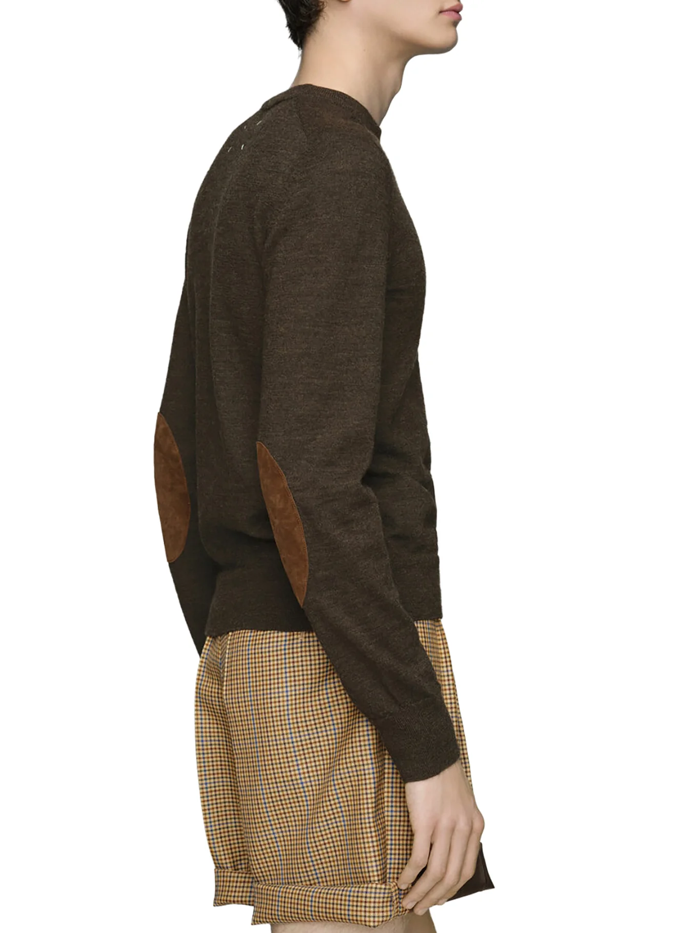 WOOL SWEATER WITH ELBOW PATCHES - Image 5