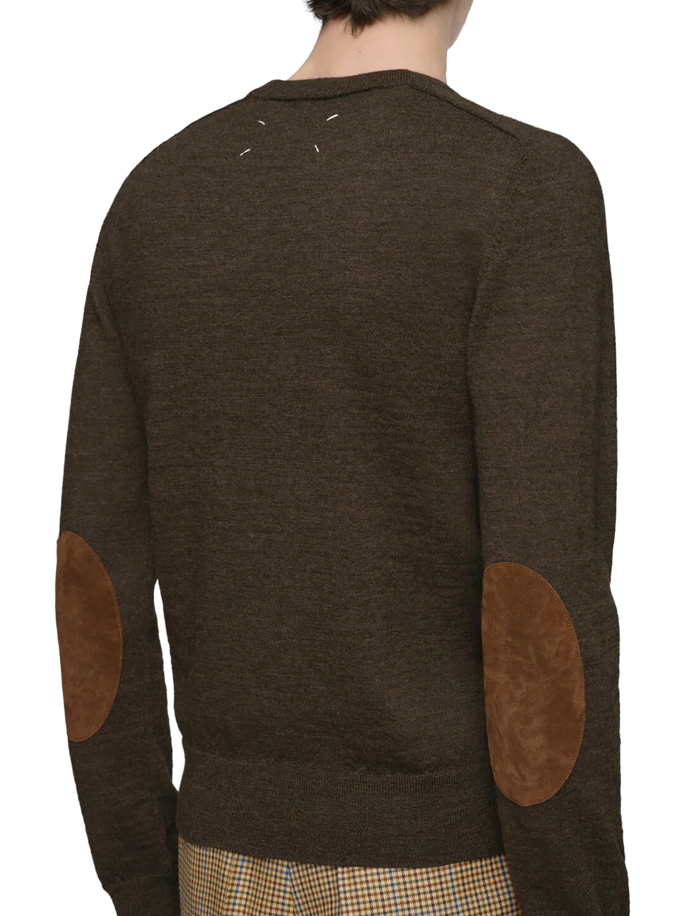 WOOL SWEATER WITH ELBOW PATCHES - Image 6