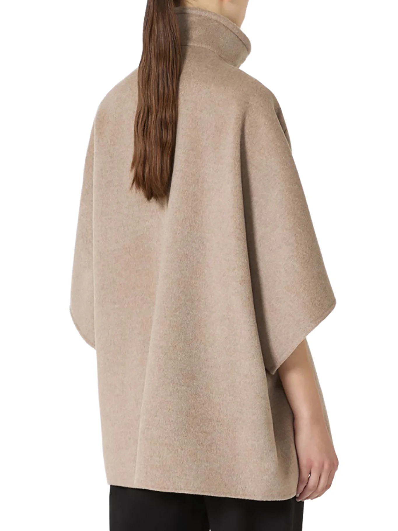 LIGHTWEIGHT CASHMERE DRAP CAPE - Image 4