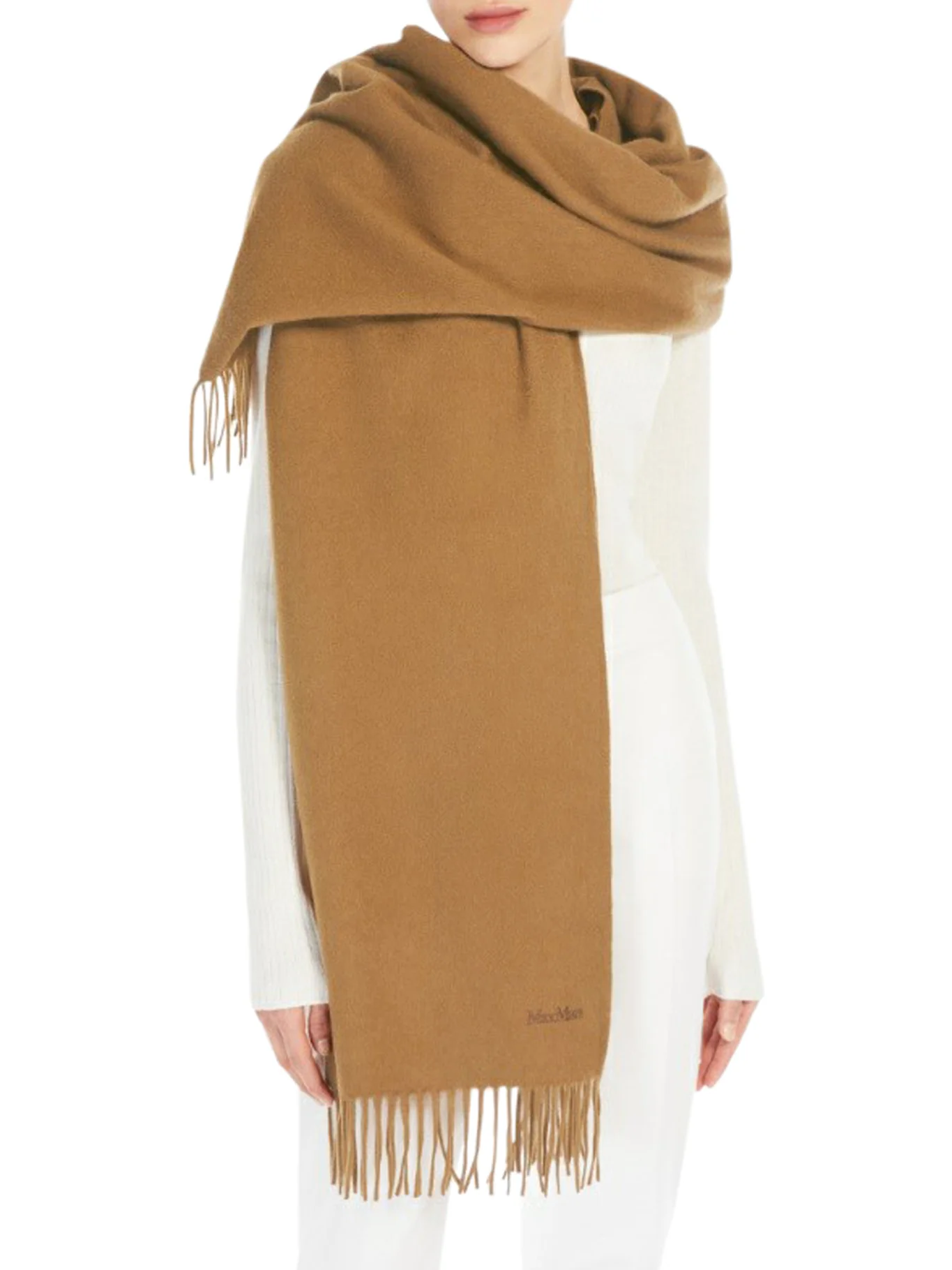 CASHMERE STOLE WITH LOGO - Image 2