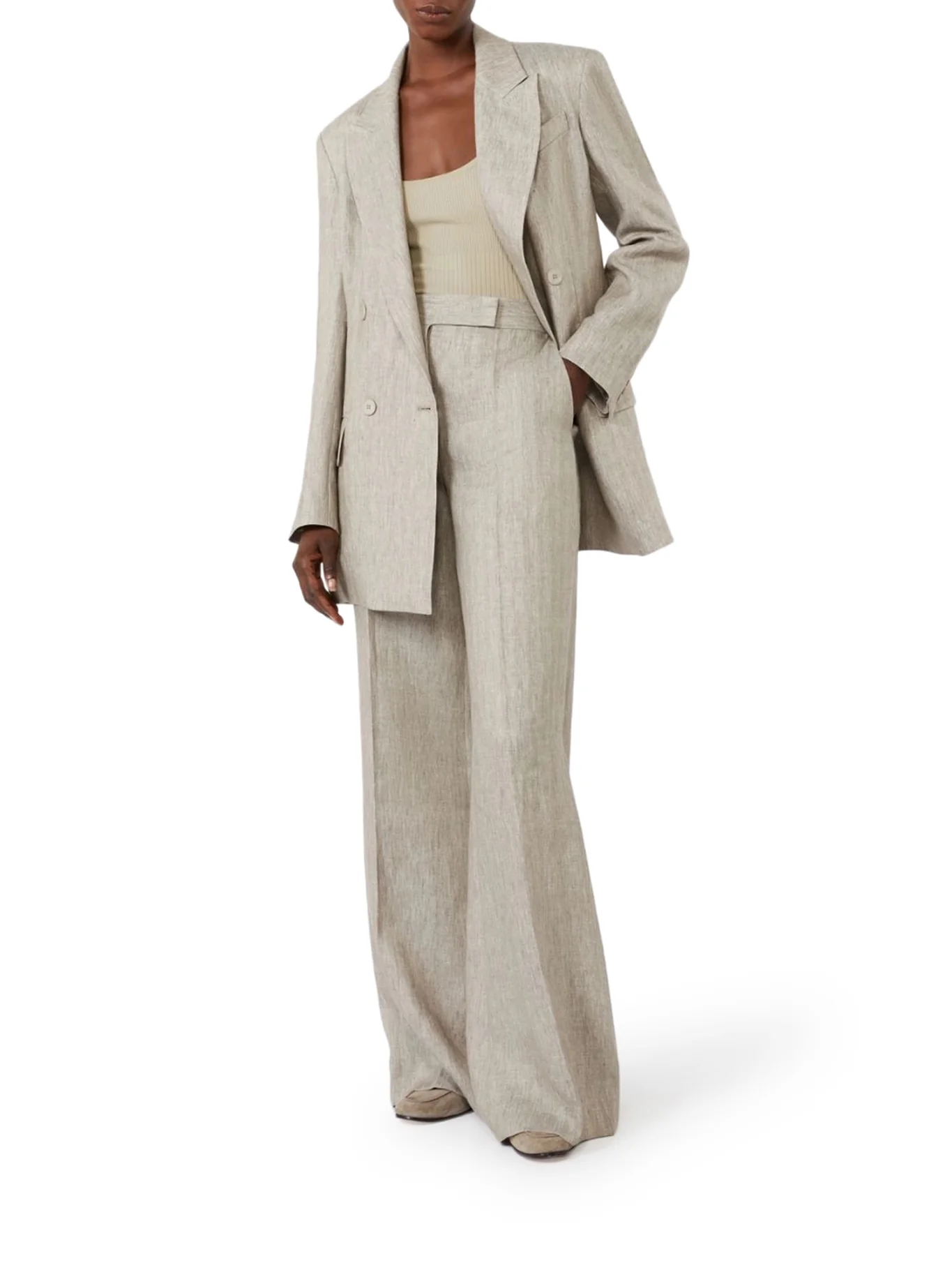 CHEVRON LINEN BATAVIA TROUSERS - Image 2