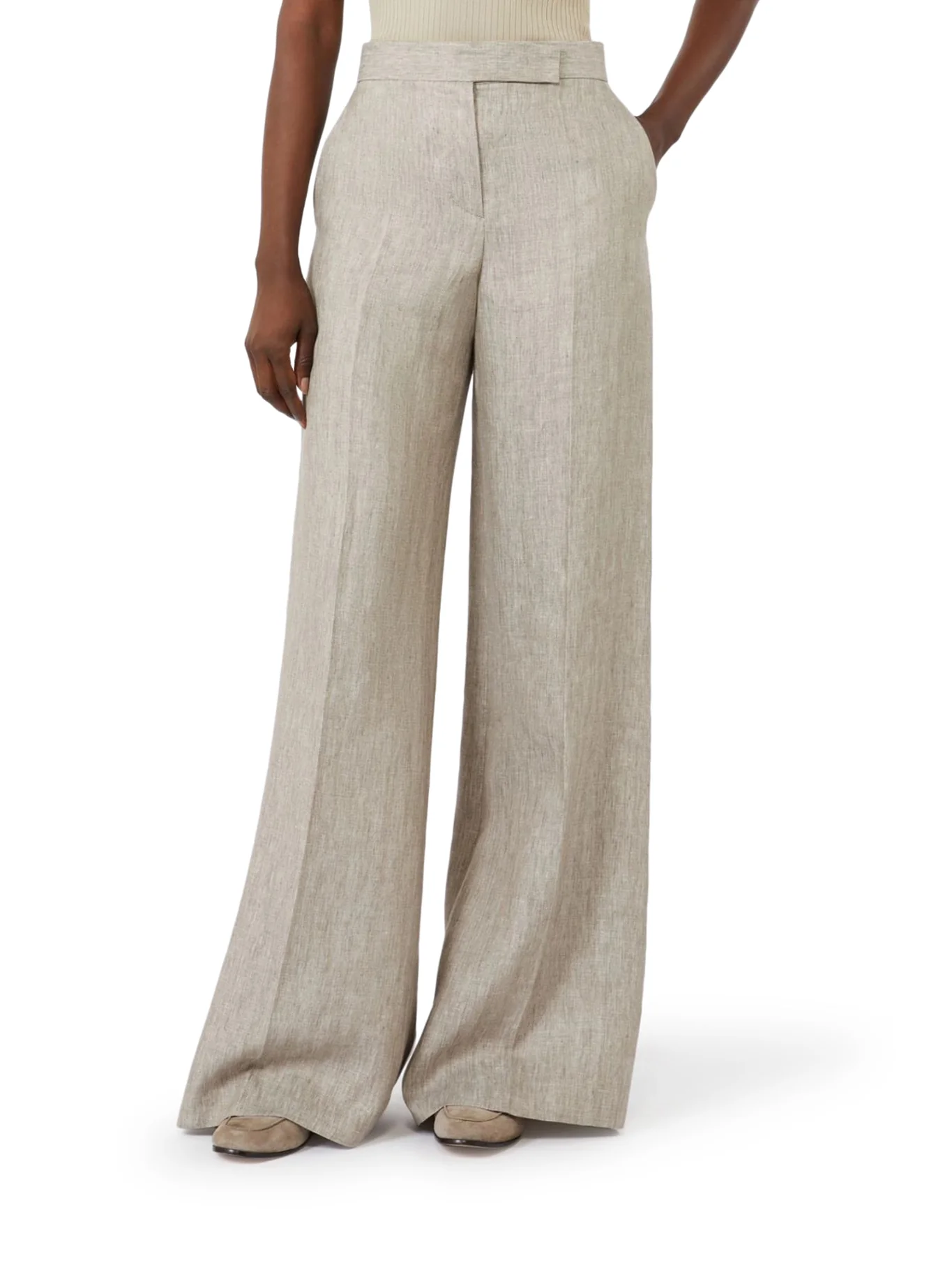 CHEVRON LINEN BATAVIA TROUSERS - Image 3
