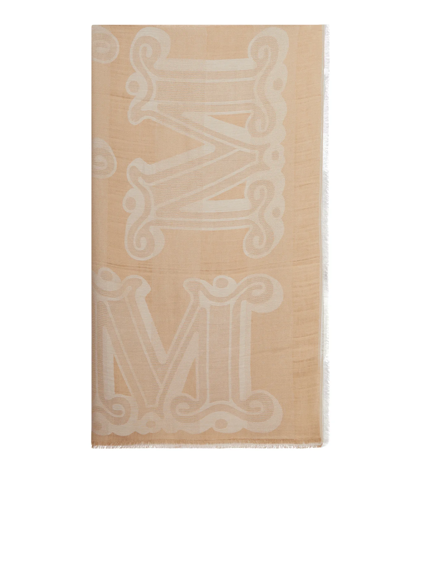 COTTON BLEND SCARF WITH JACQUARD LOGO - Image 2