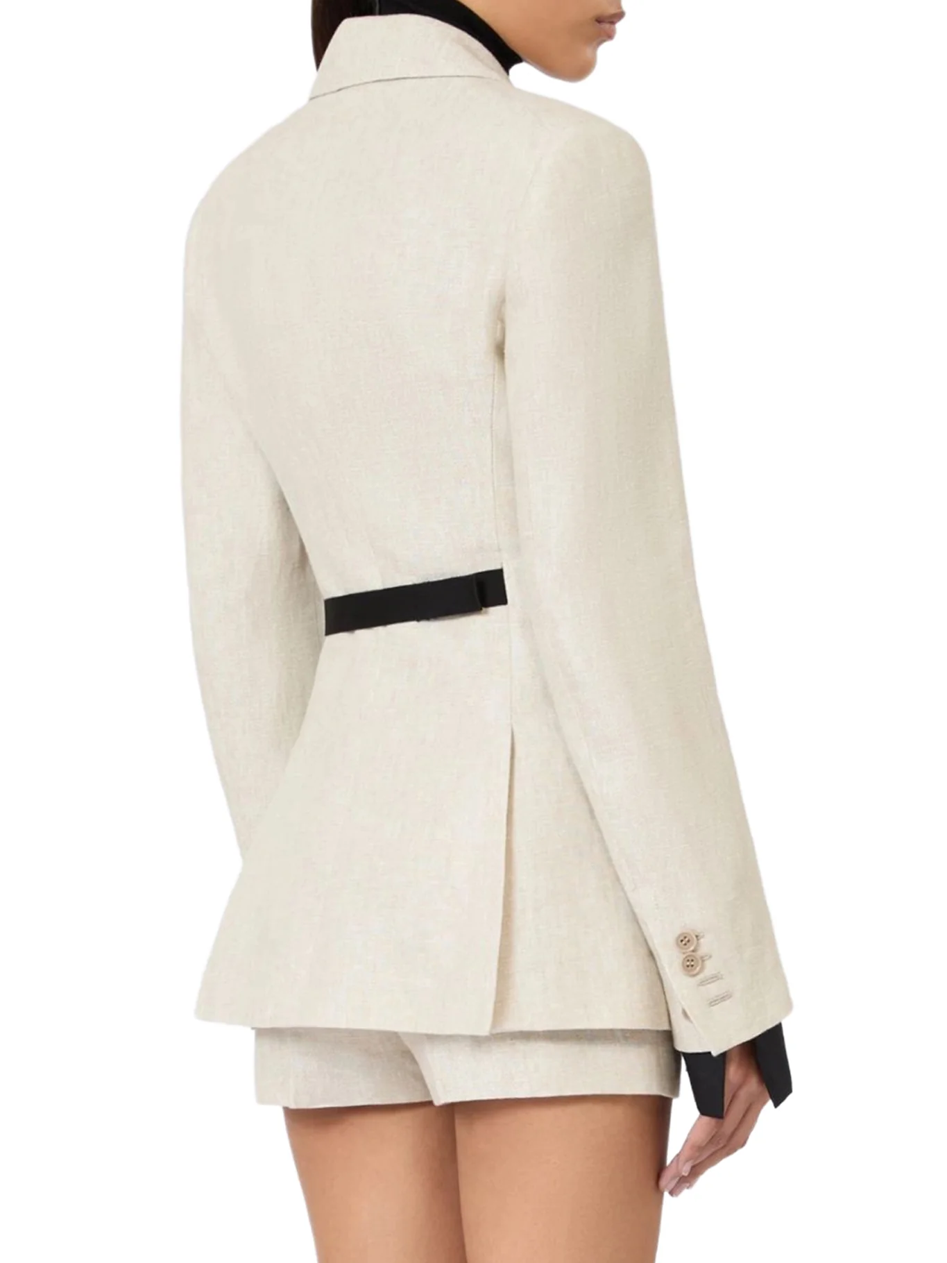 DOUBLE-BREASTED LINEN DRILL BLAZER - Image 4