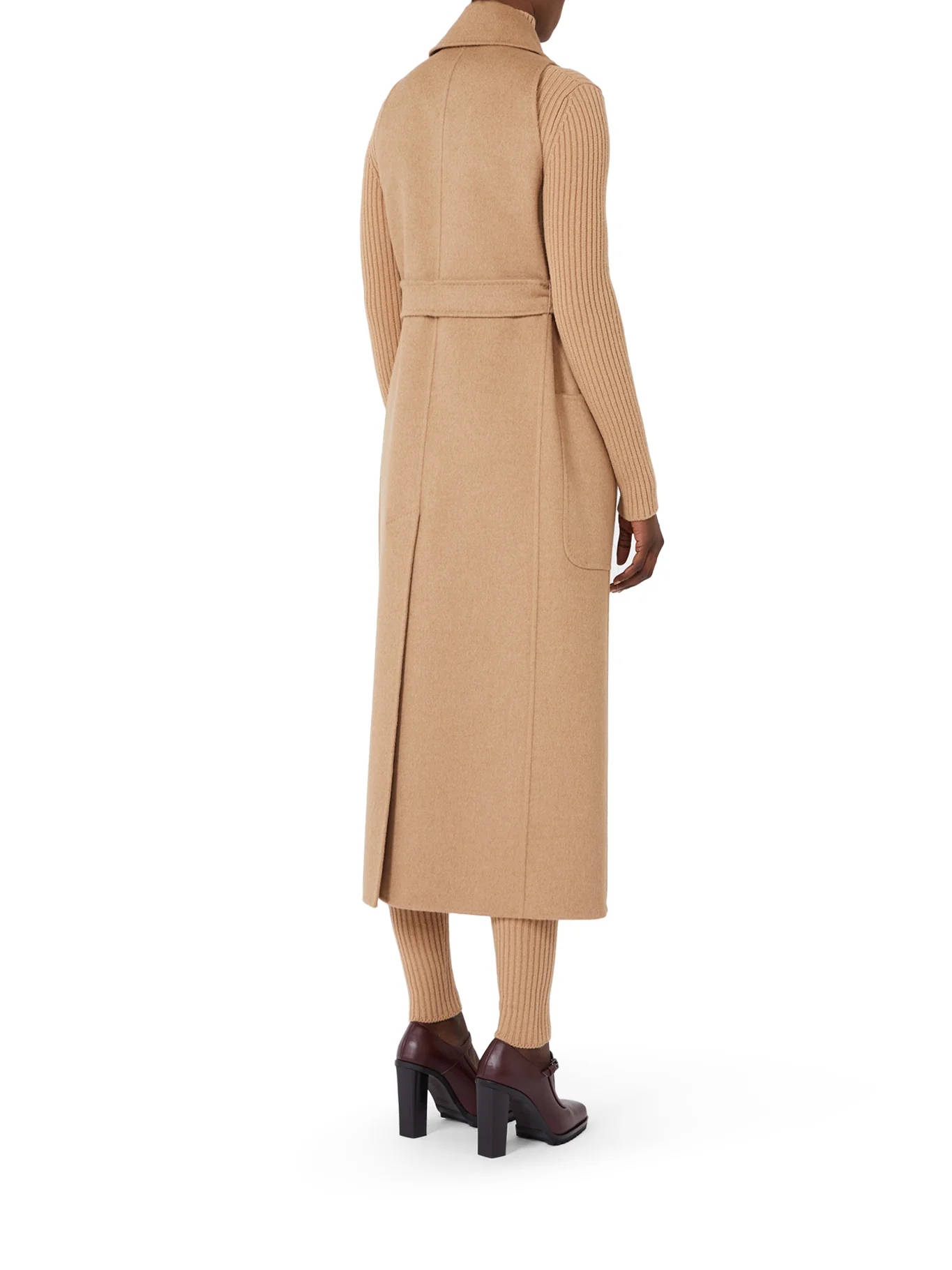 SLEEVELESS CAMEL COAT - Image 3