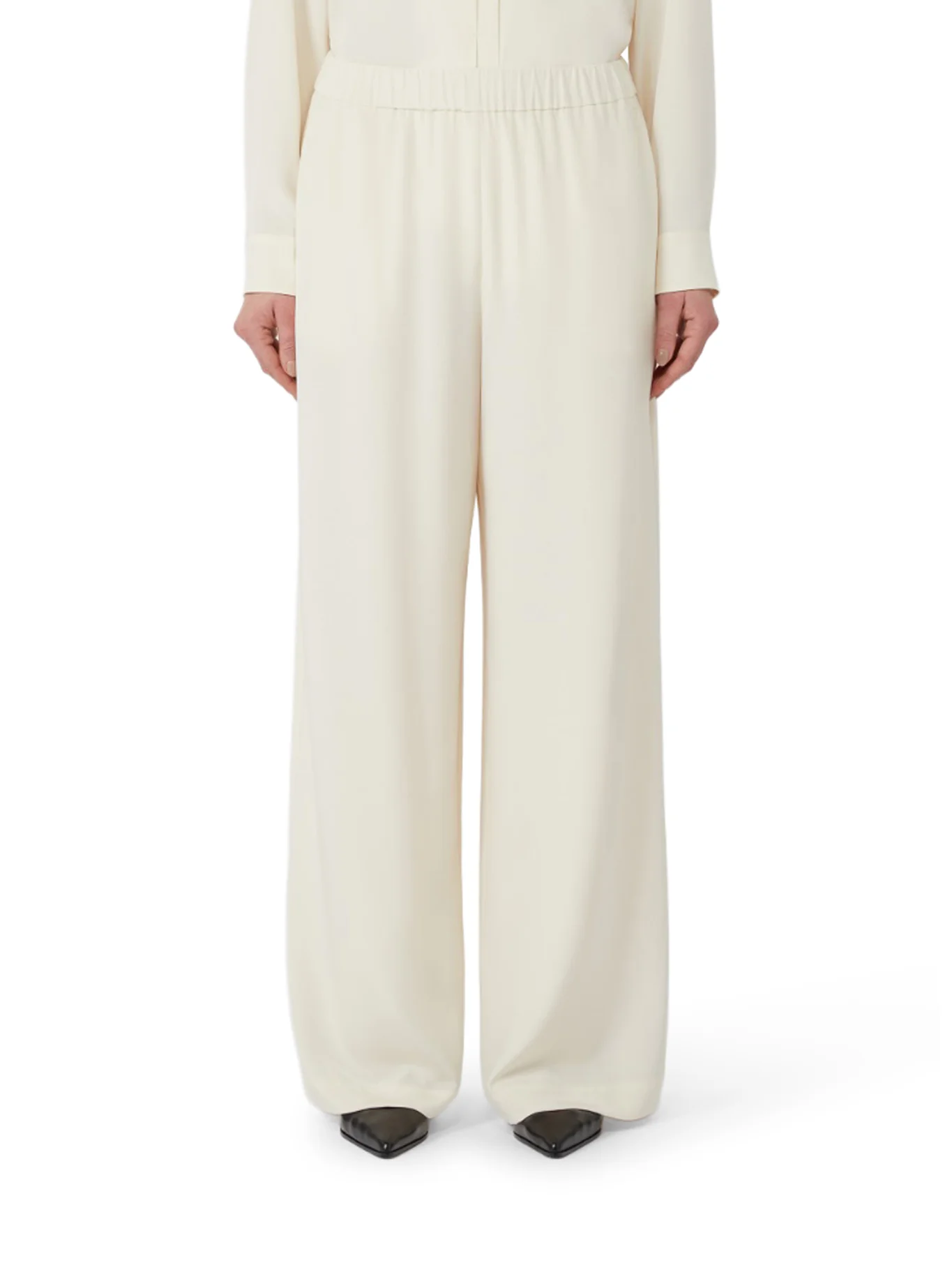 COMFORT PANTS IN STRETCH CRÊPE DE CHINE - Image 3