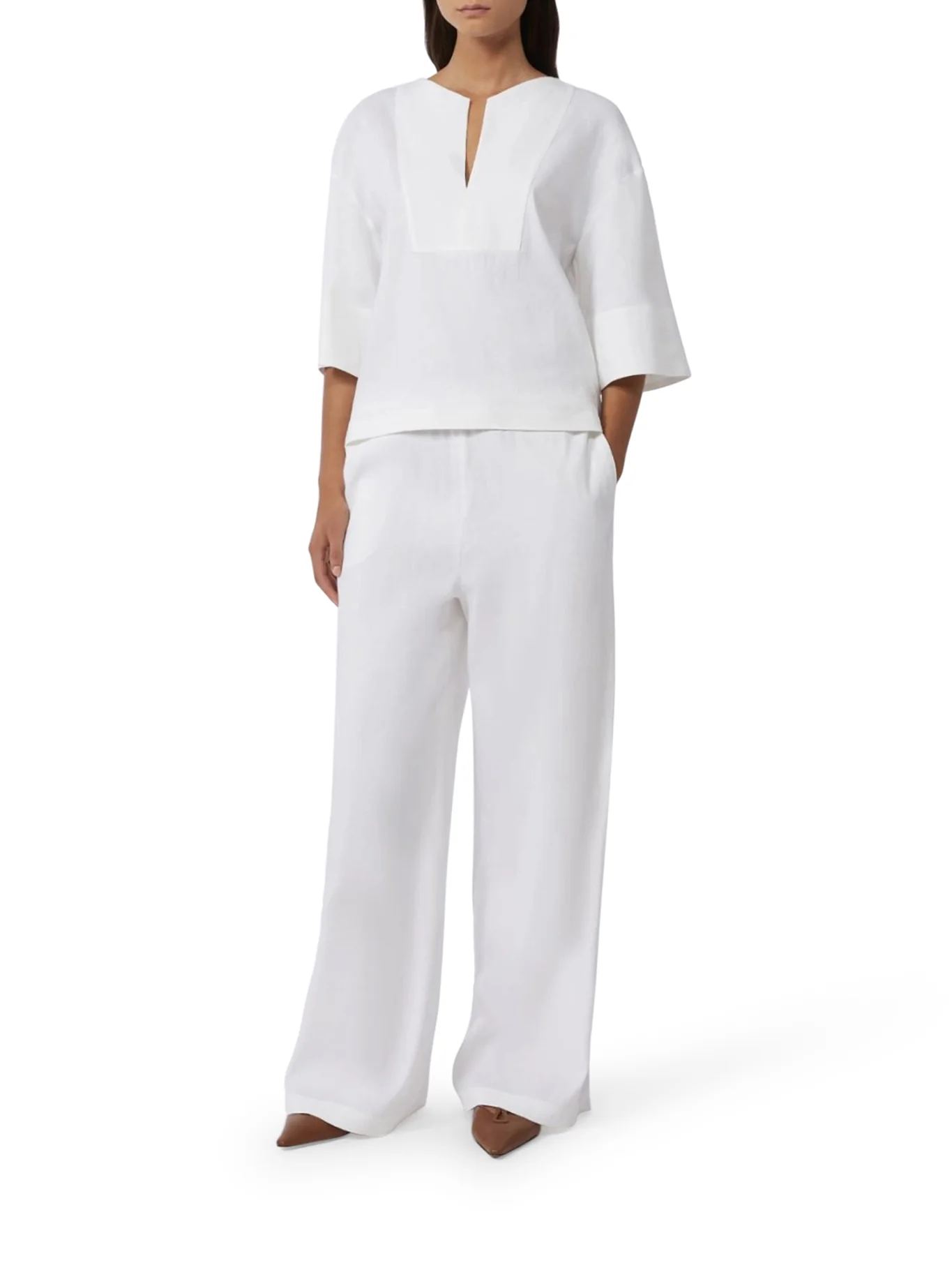 DESTINY TROUSERS IN LINEN BLEND CANVAS - Image 2