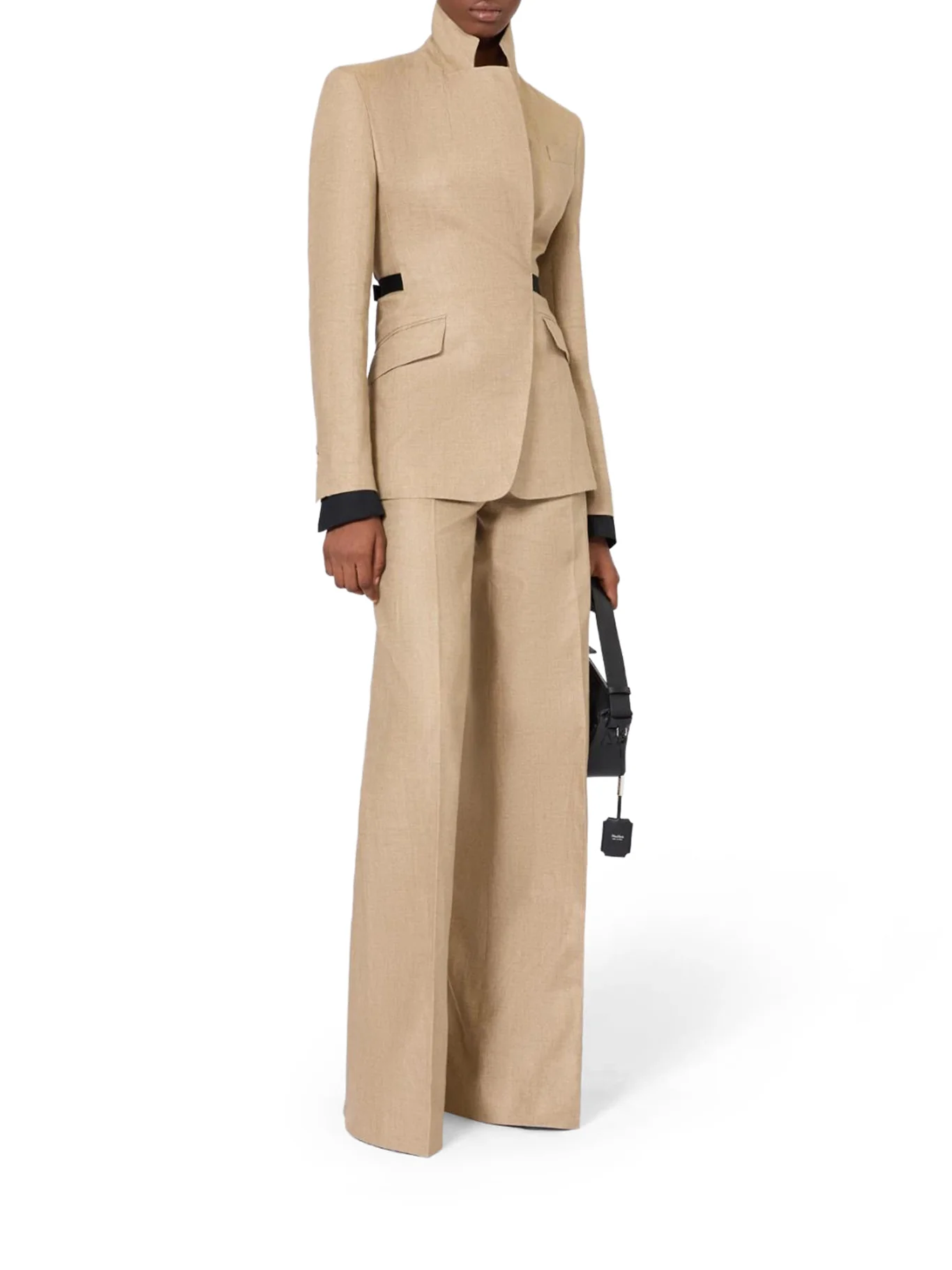 REGULAR FIT TROUSERS IN LINEN NATTÉ - Image 2