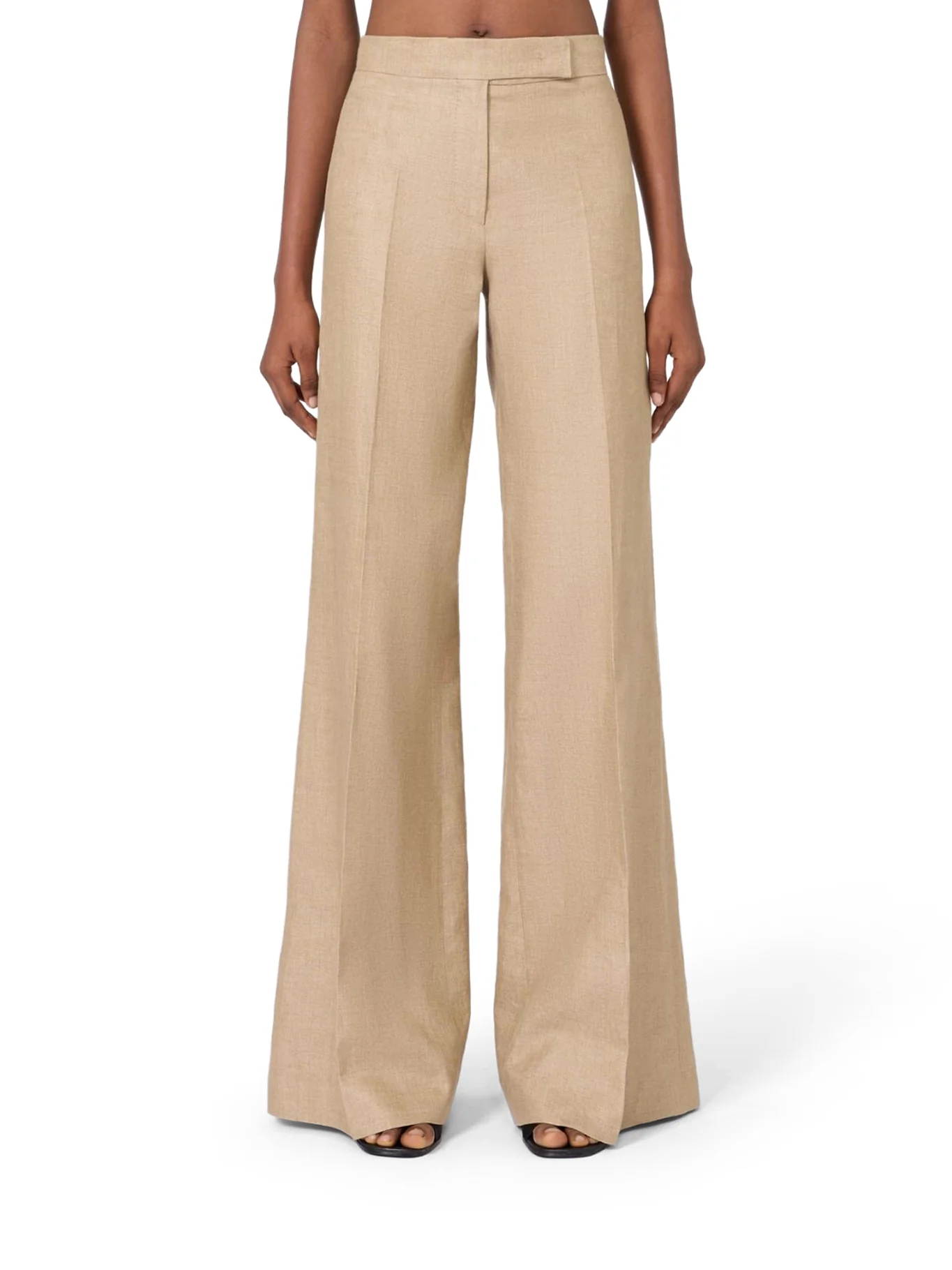 REGULAR FIT TROUSERS IN LINEN NATTÉ - Image 3