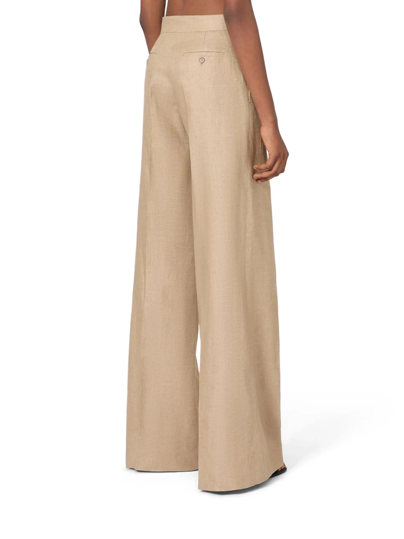 REGULAR FIT TROUSERS IN LINEN NATTÉ - Image 4