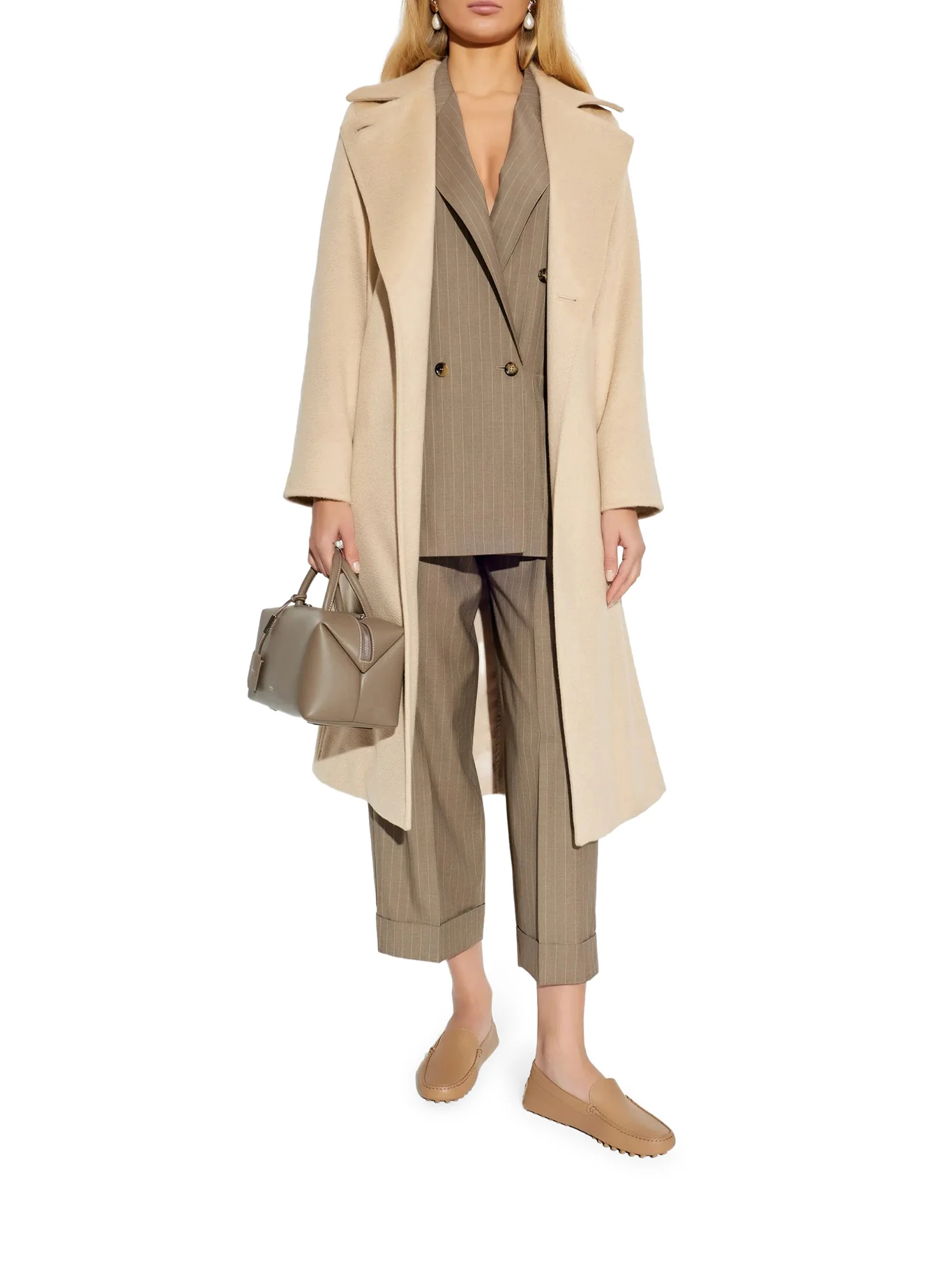 RICCIO CAMEL COAT WITH BELT - Image 2