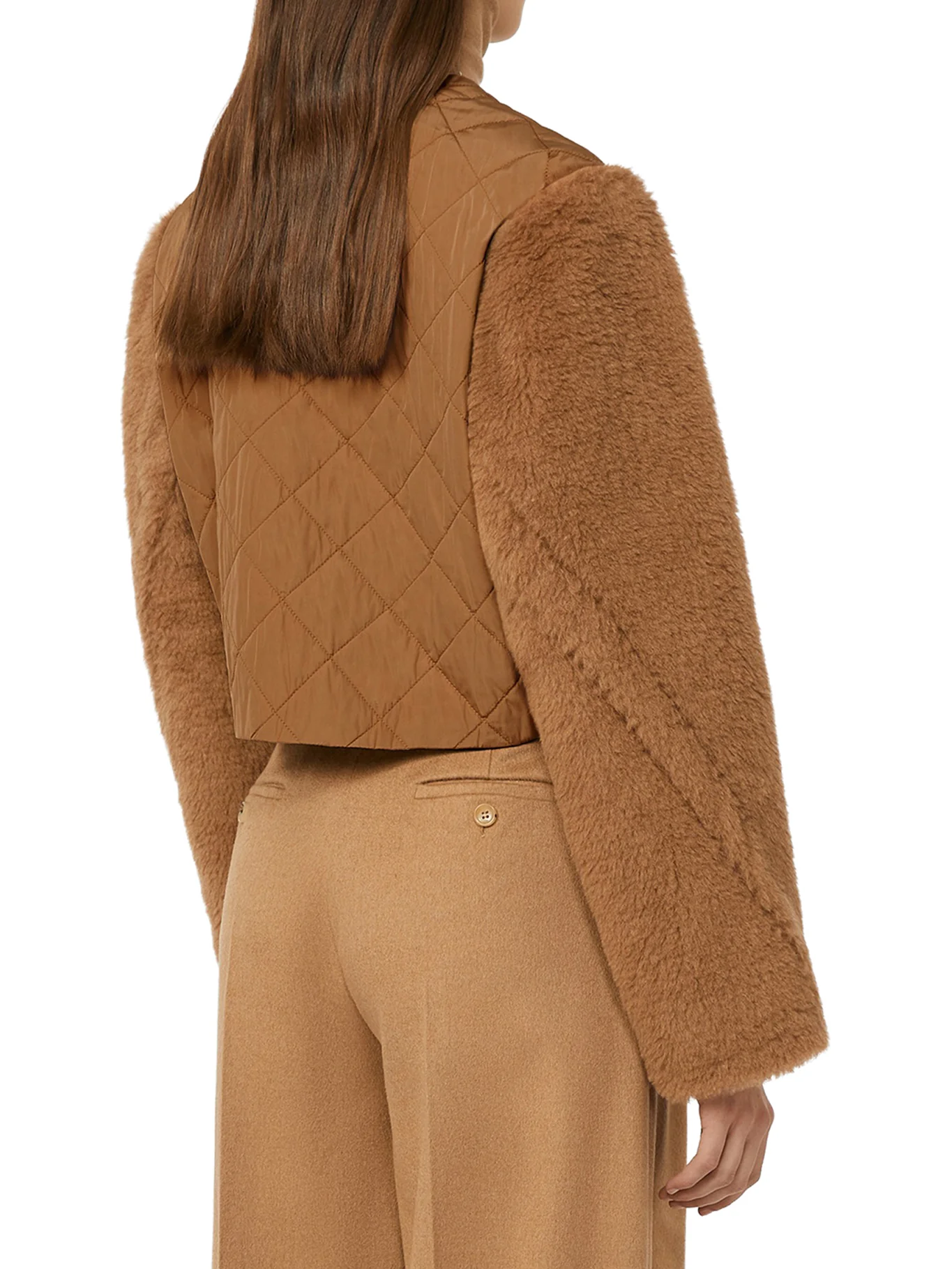 SANTOS 2-IN-1 CROP VEST IN TEDDY FABRIC - Image 6