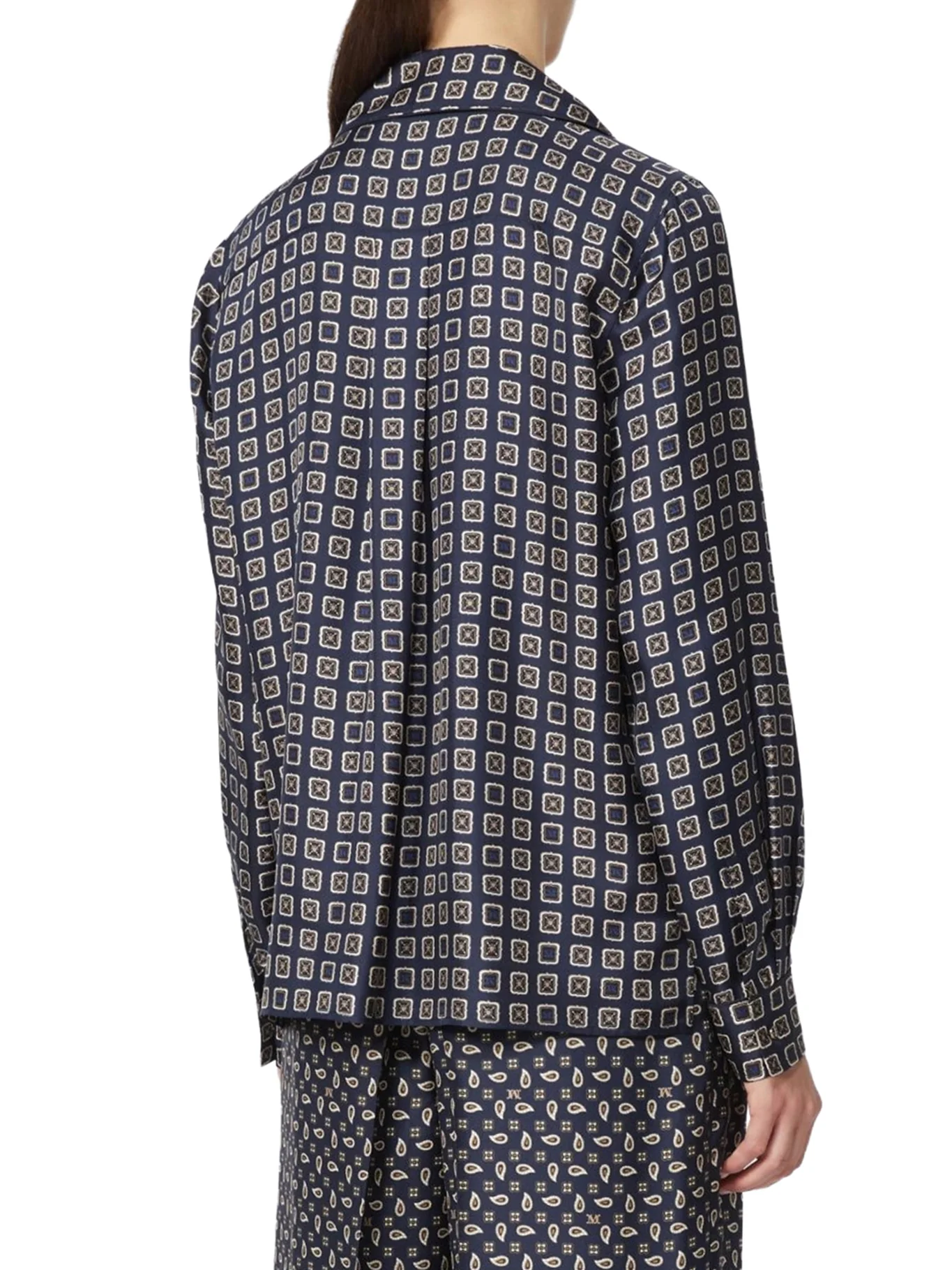 SEMI-FITTED PRINTED SILK SHIRT - Image 3