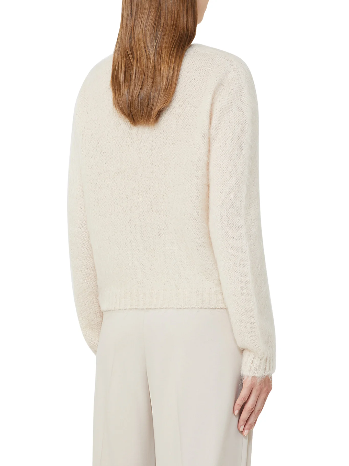 CREW NECK SWEATER IN MOHAIR BLEND YARN - Image 3