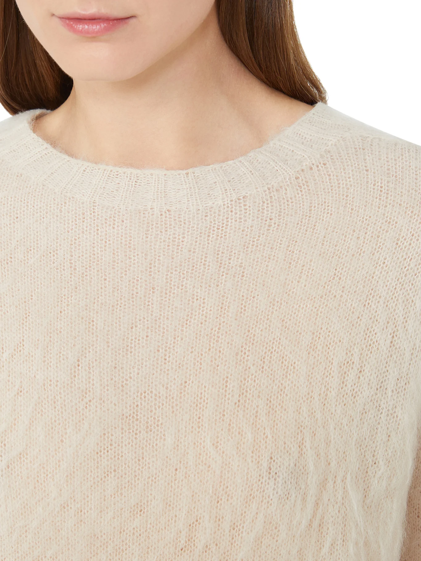 CREW NECK SWEATER IN MOHAIR BLEND YARN - Image 4