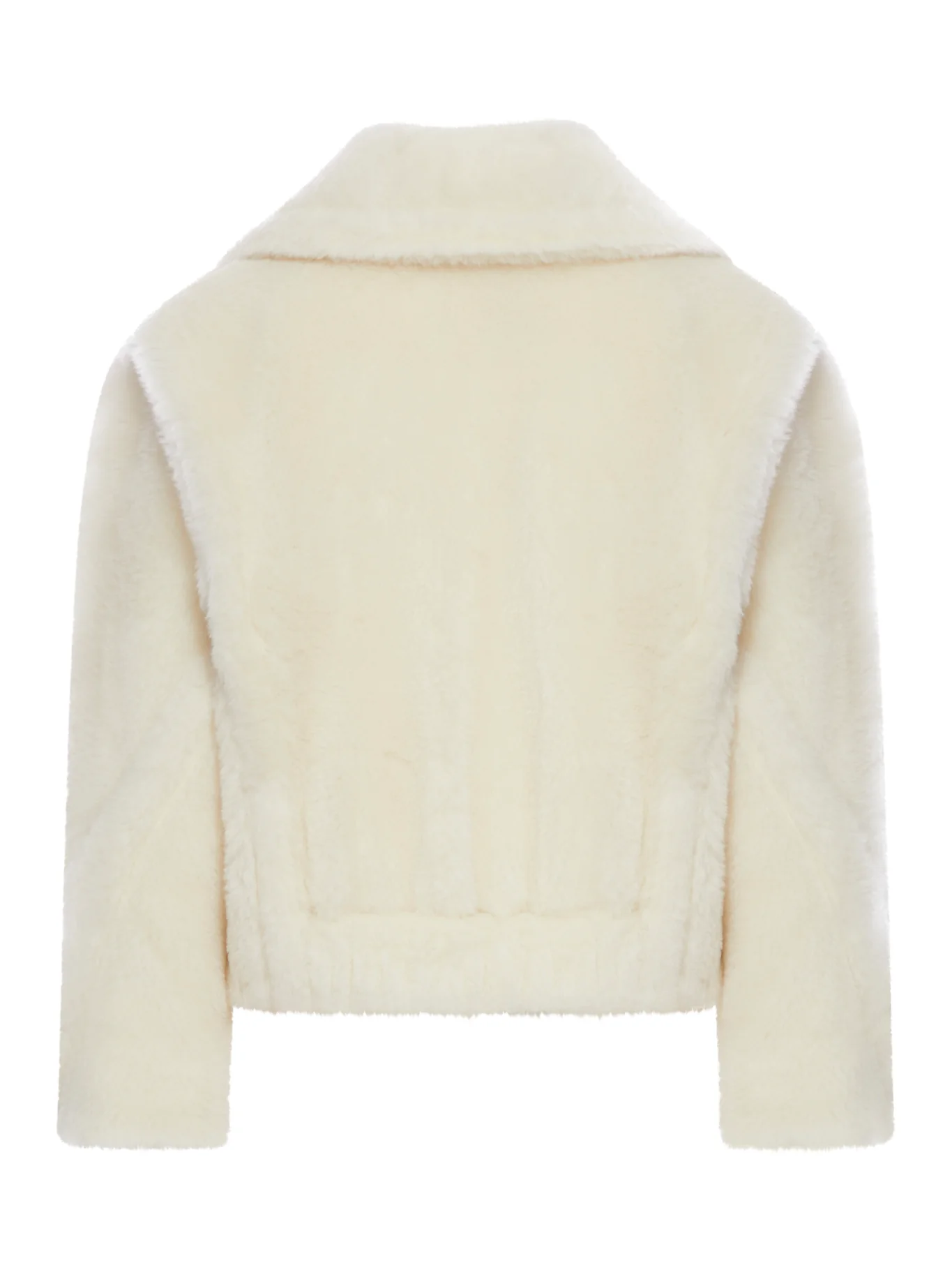 TEDDY BEAR ICON CROP COAT IN WOOL AND ALPACA - Image 2