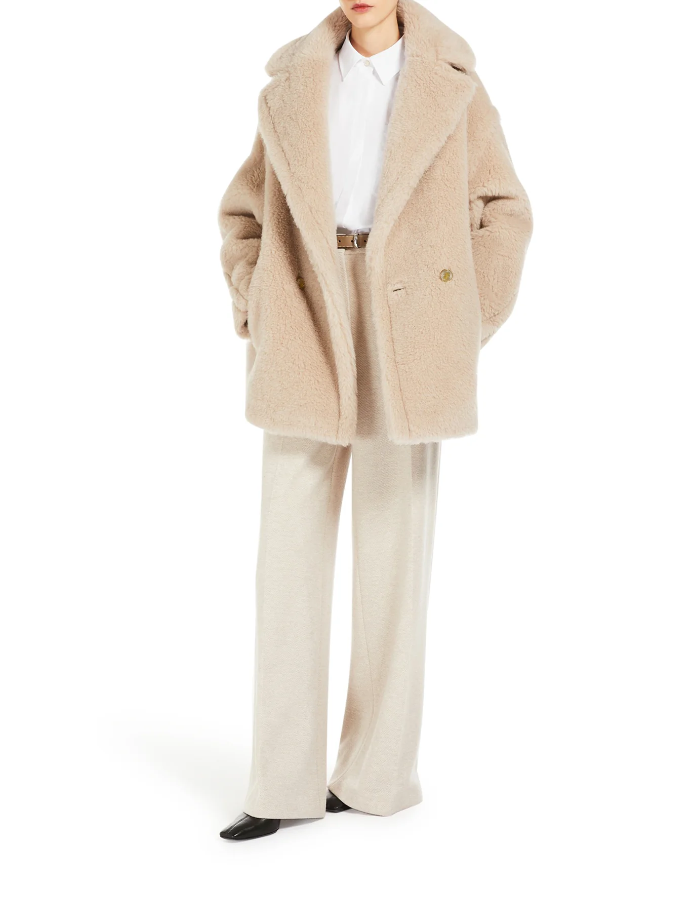 TEDDY BEAR ICON SHORT COAT IN ALPACA AND WOOL - Image 2