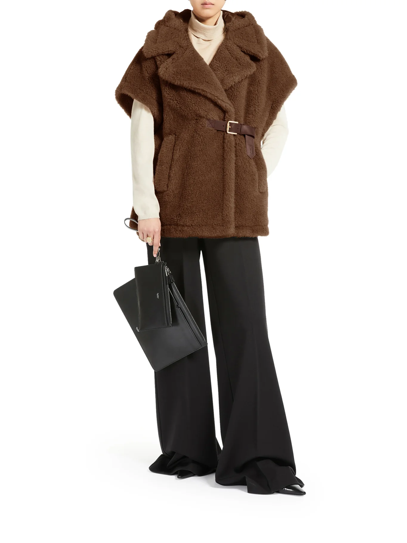 TEDDY FABRIC VEST CAPE - Image 2