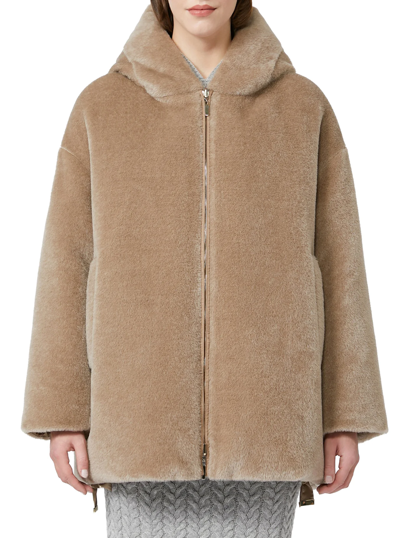 OLIVIA REVERSIBLE PADDED JACKET IN ALPACA AND WOOL - Image 3