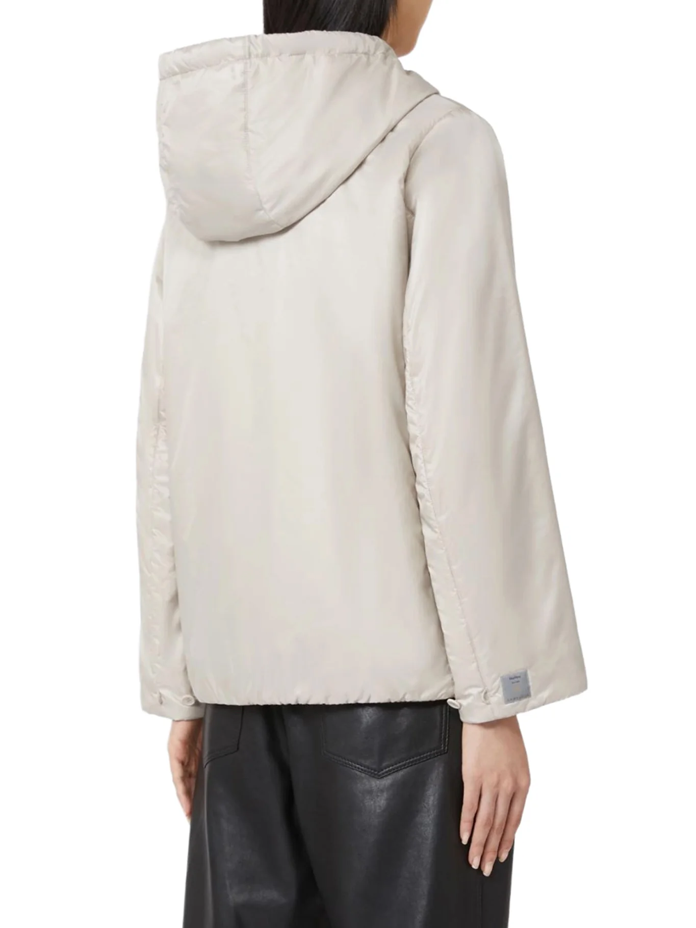 PADDED JACKET WITH HOOD IN WATERPROOF CANVAS - Image 4