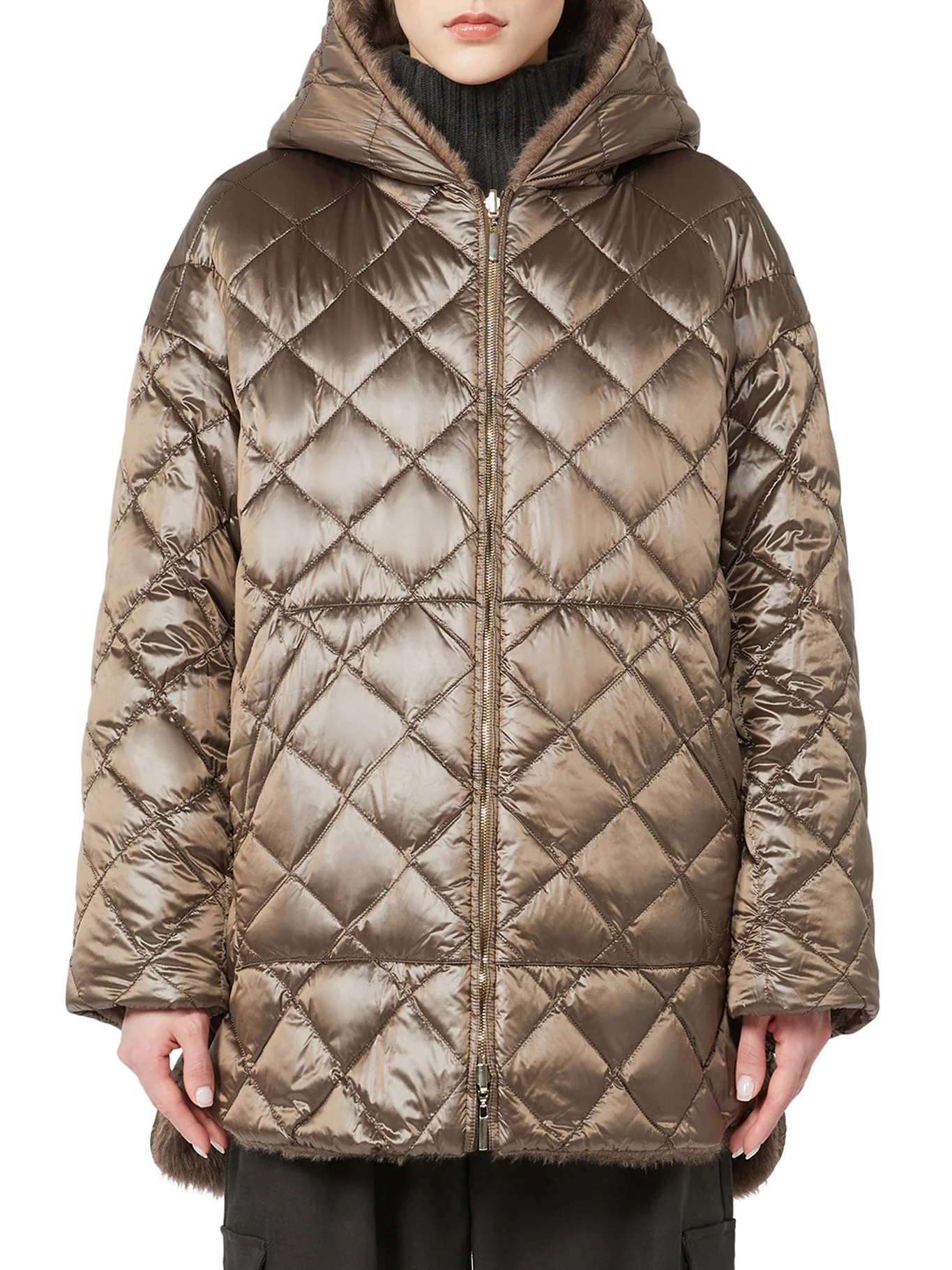 REVERSIBLE PADDED MIDI JACKET - Image 2