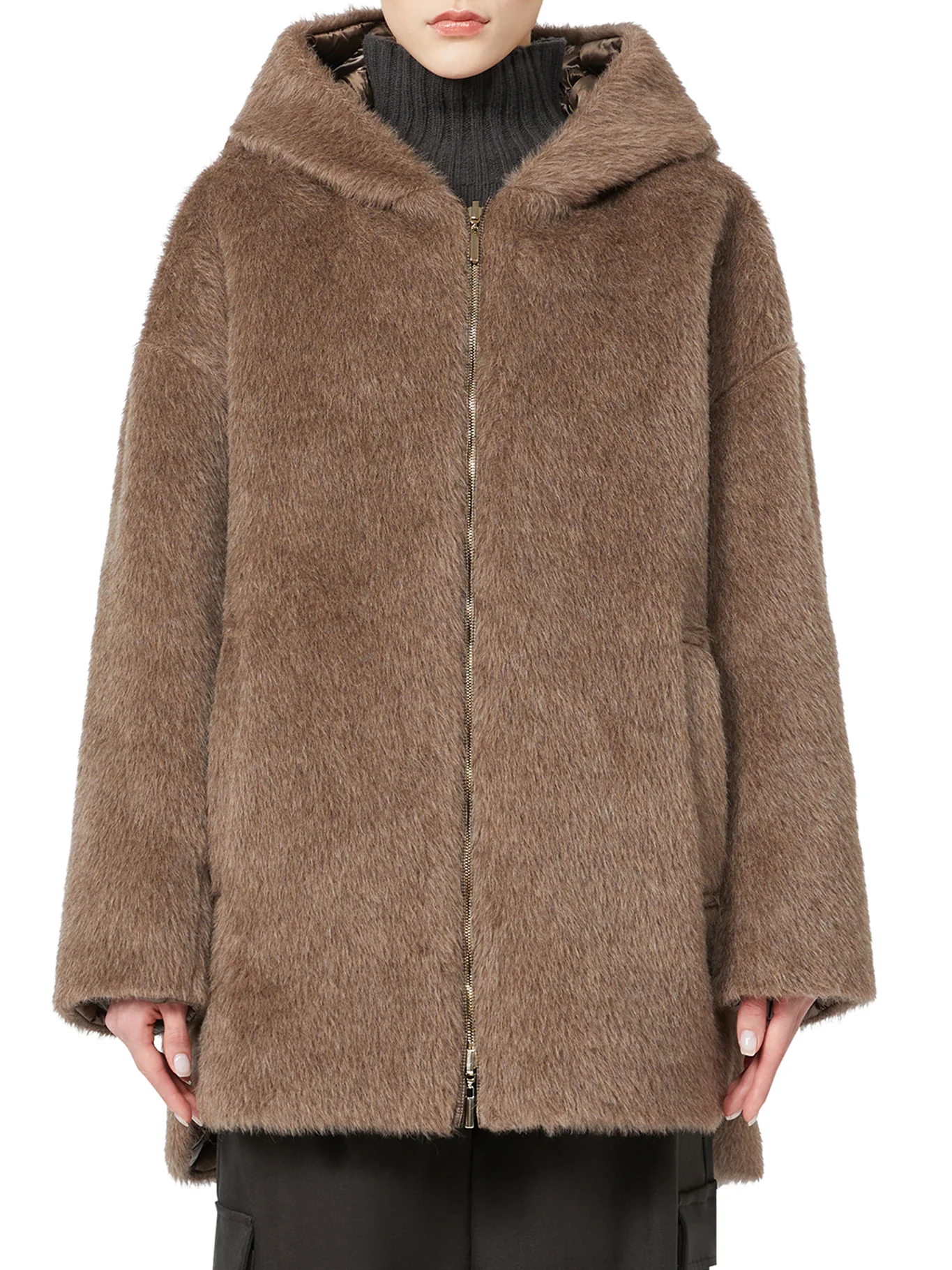 REVERSIBLE PADDED MIDI JACKET - Image 3