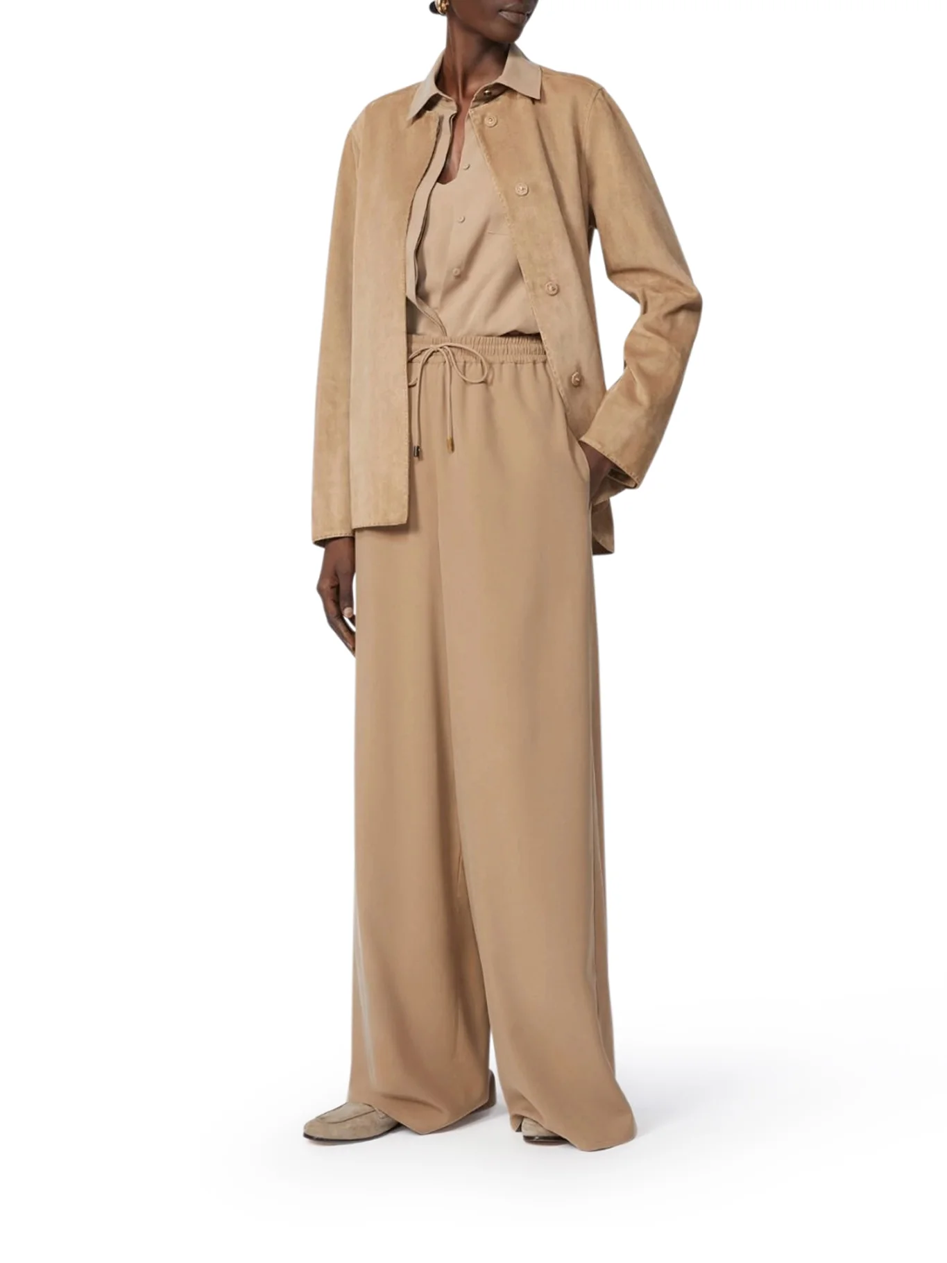 WIDE TROUSERS IN WASHED SILK - Image 2