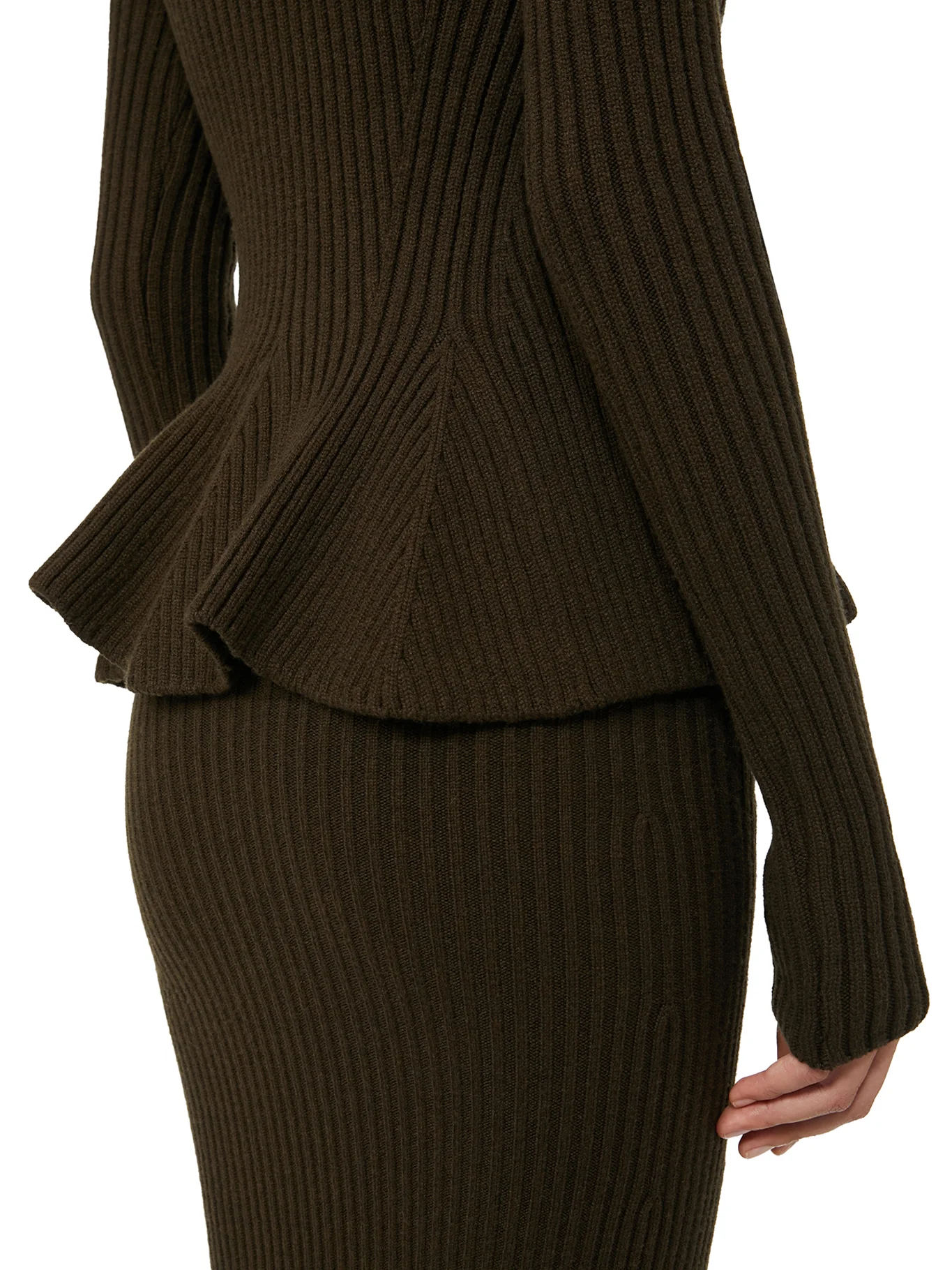WOOL AND CASHMERE PEPLUS TURTLENECK - Image 5
