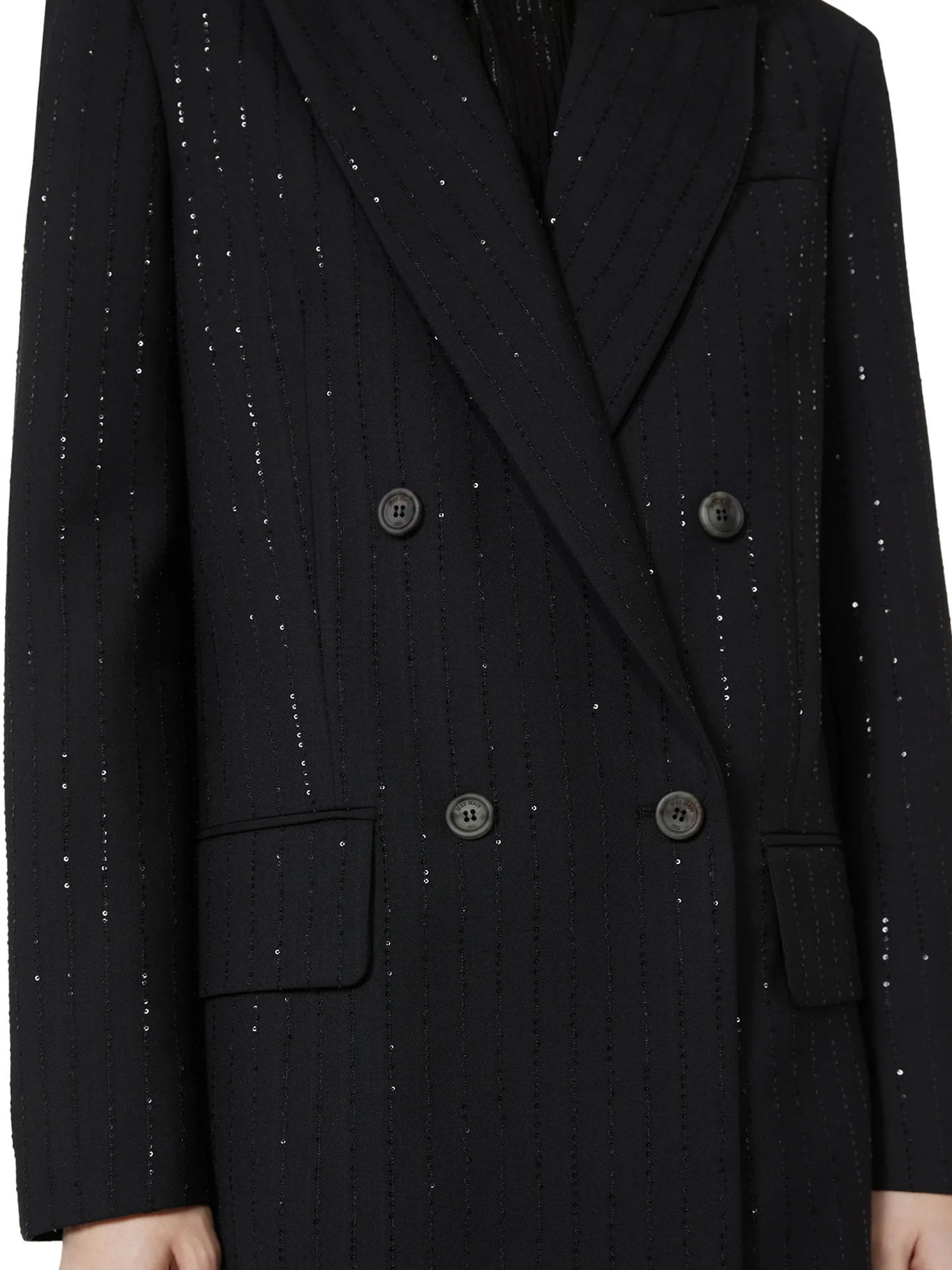 DOUBLE-BREASTED WOOL AND SEQUIN BLAZER - Image 5