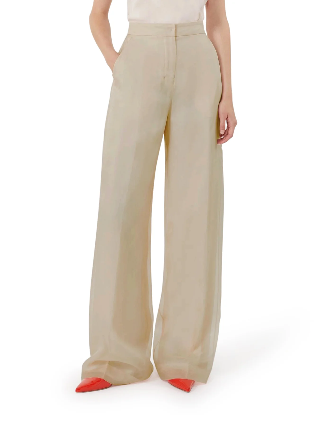 OLIVI TROUSERS IN SILK ORGANZA - Image 2