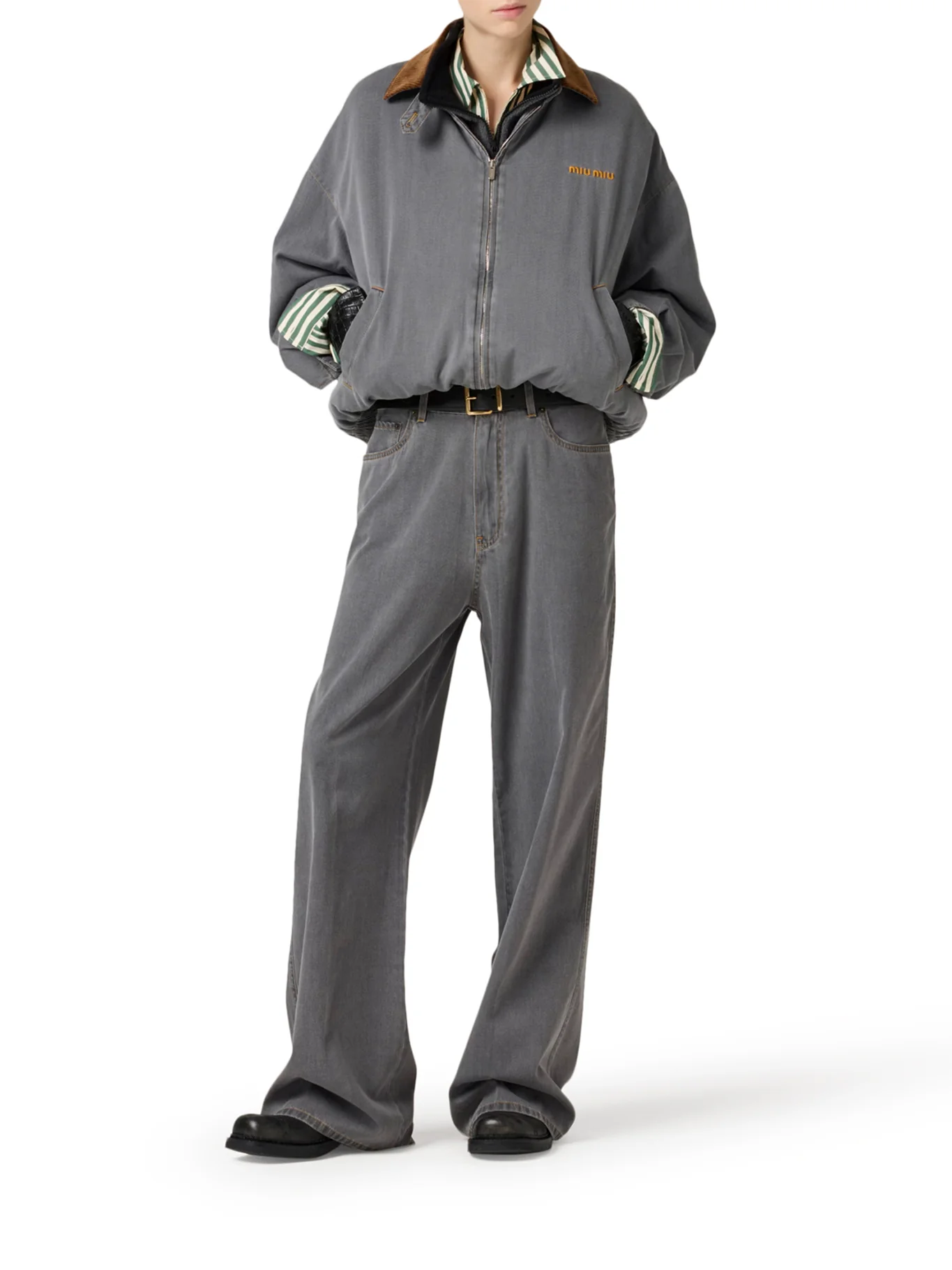 CHAMBRAY DENIM TROUSERS - Image 2