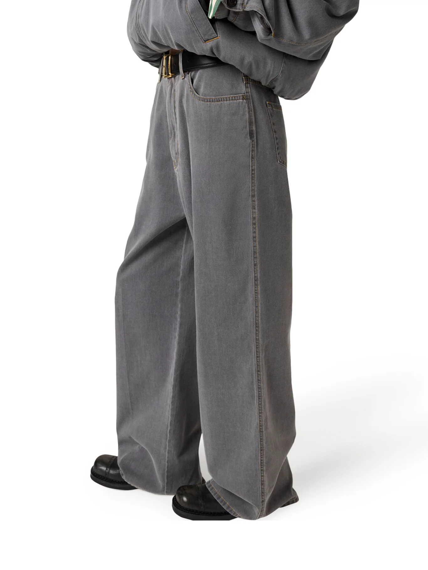 CHAMBRAY DENIM TROUSERS - Image 4