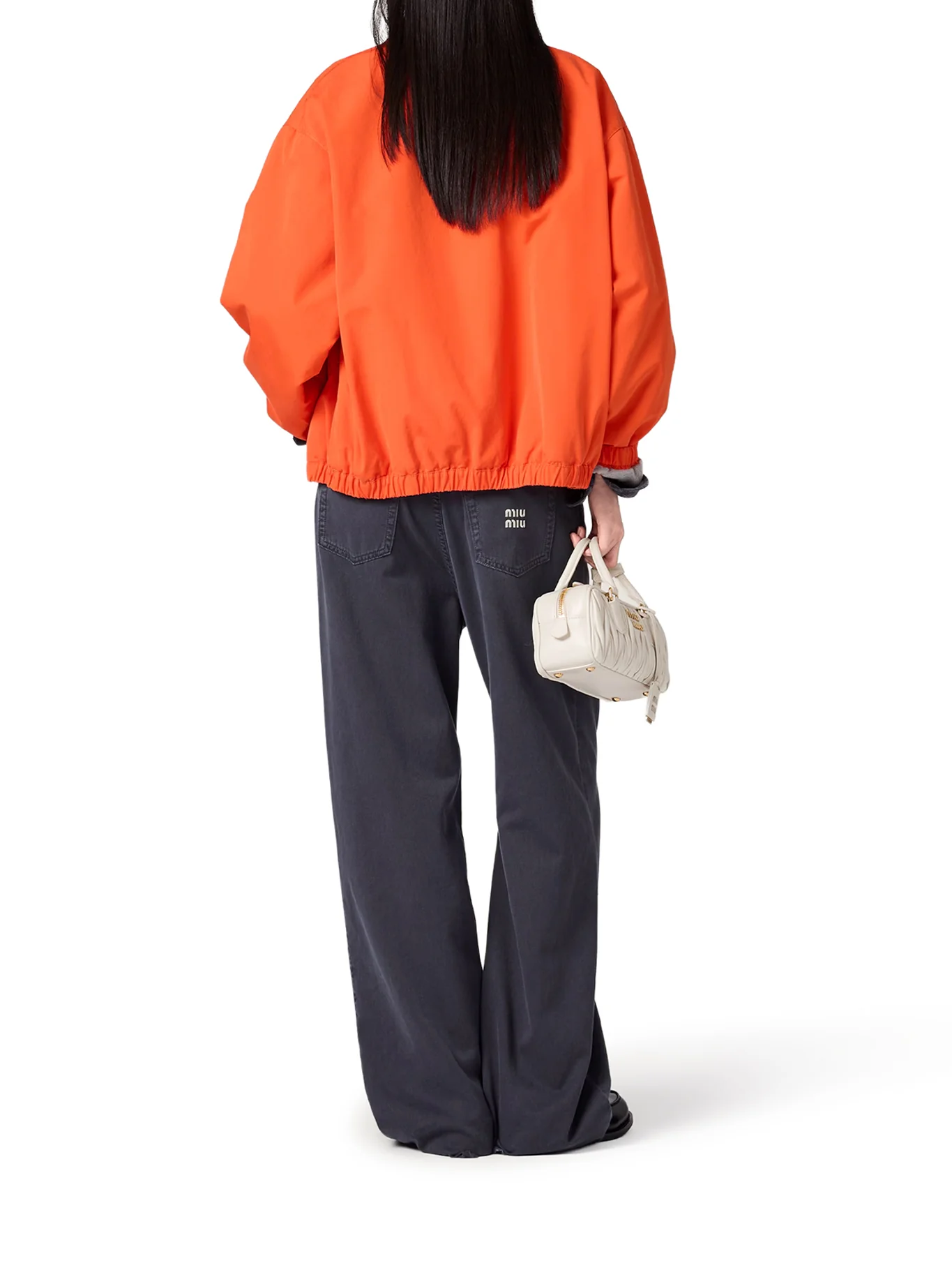 COTTON POPLIN BOMBER JACKET WITH LOGO - Image 3