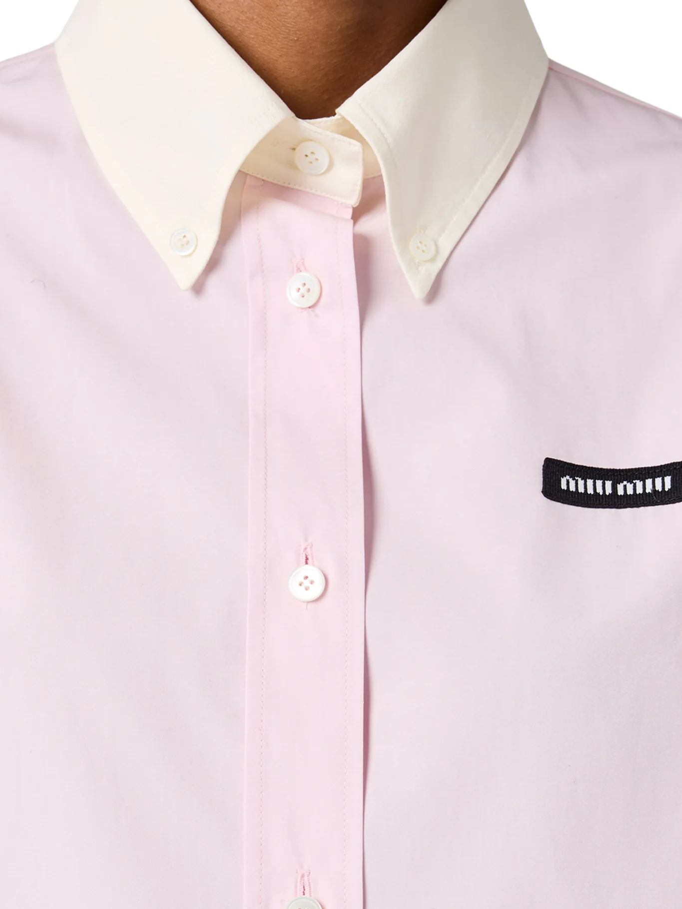 COTTON POPLIN SHIRT WITH LOGO PATCH - Image 5